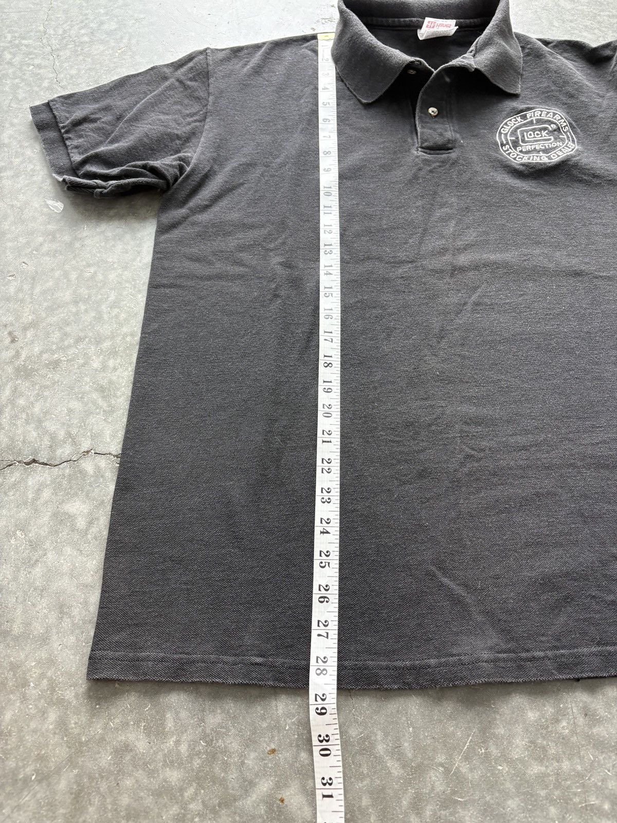 Vintage Vintage 90s Glock Firearms Polo Shirt Faded Black Size US L / EU 52-54 / 3 - 7 Thumbnail