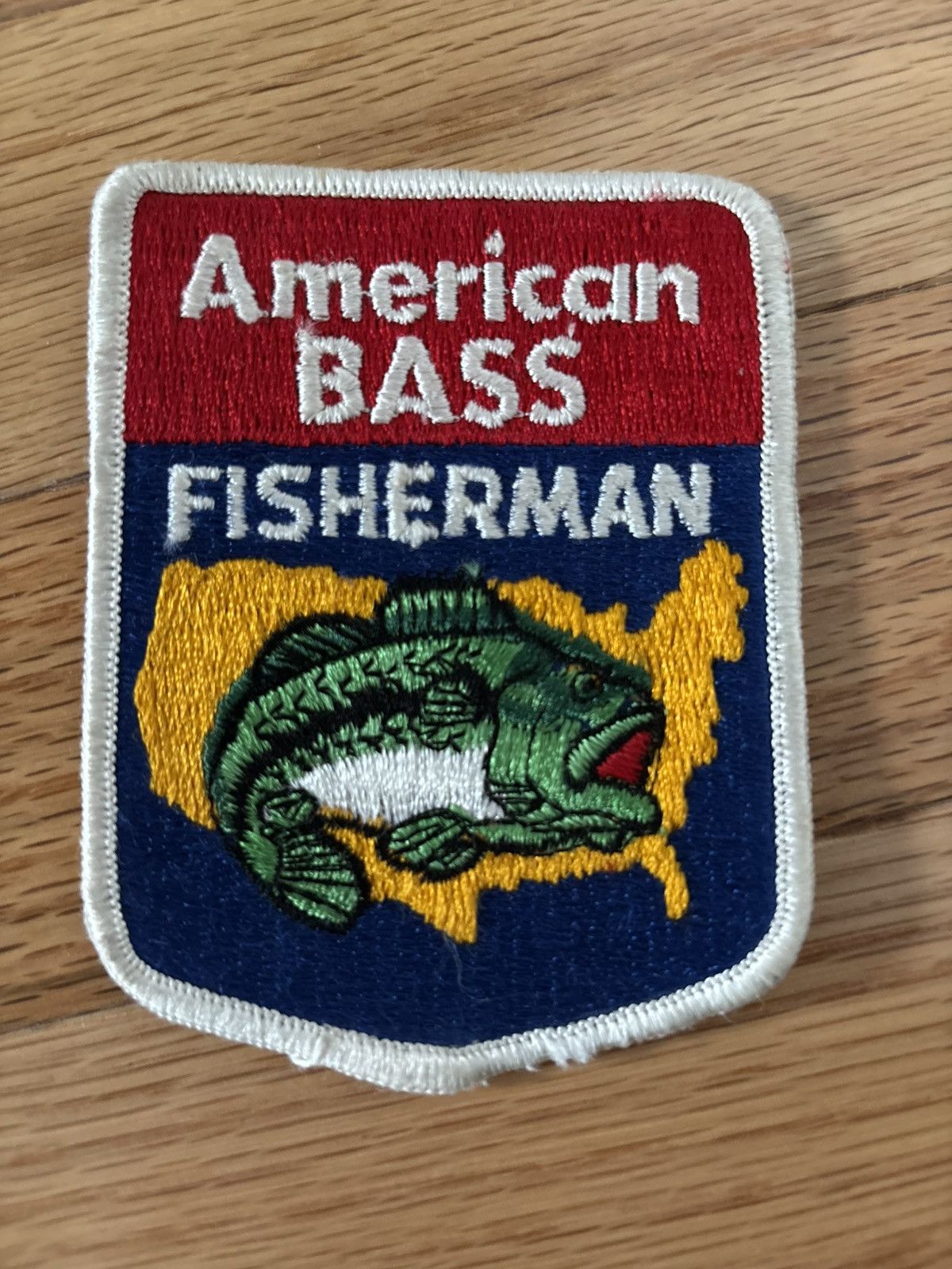 Vintage 90s AMERICAN BASS FISHERMAN Vintage Sew On Patch USA Size ONE SIZE - 1 Preview