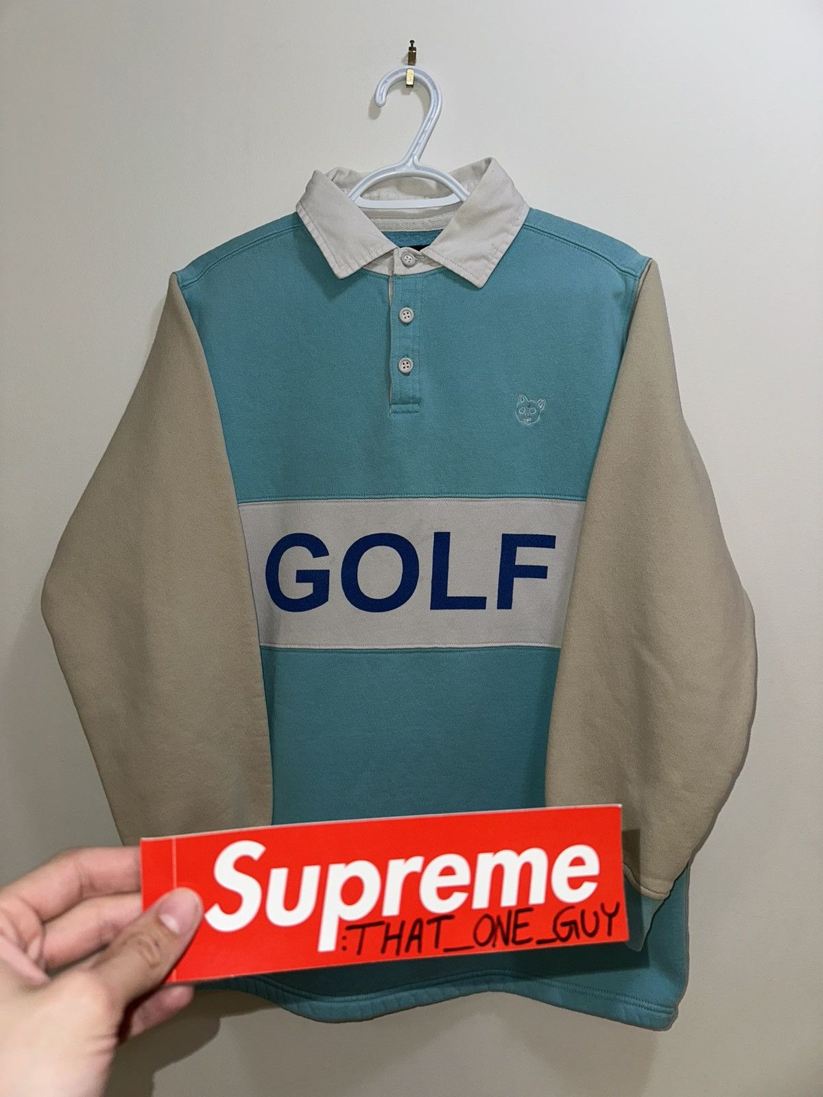 Golf Wang Golf Wang F/W 2014 Rugby Polo Blue/White Rare Size US L / EU 52-54 / 3 - 7 Thumbnail