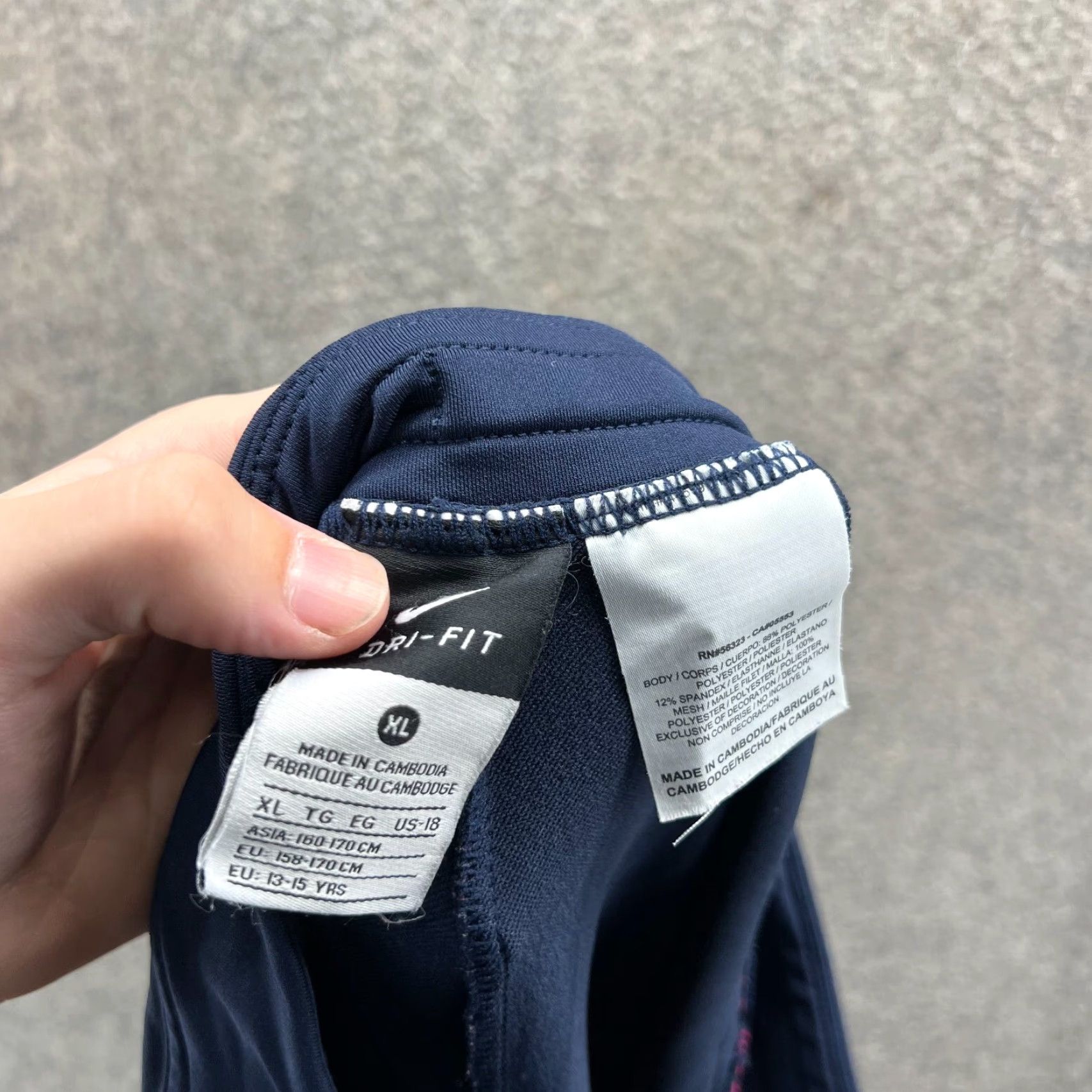 Nike Nike Dri-Fit Pants Womens XL Navy Blue Athletic Track Straight Swoosh Stretch Size 40" / US 18 - 6 Thumbnail