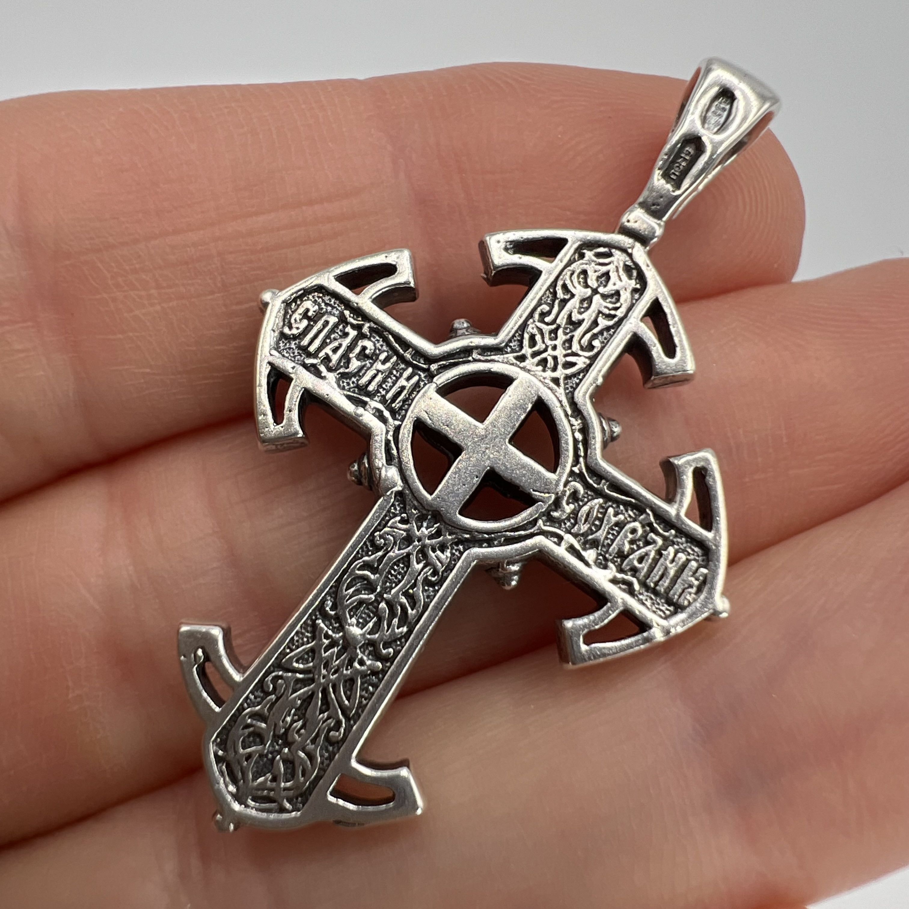 Vintage Vintage Pendant Icon Cross Jewelry Sterling Silver 5.86gr Size ONE SIZE - 5 Thumbnail