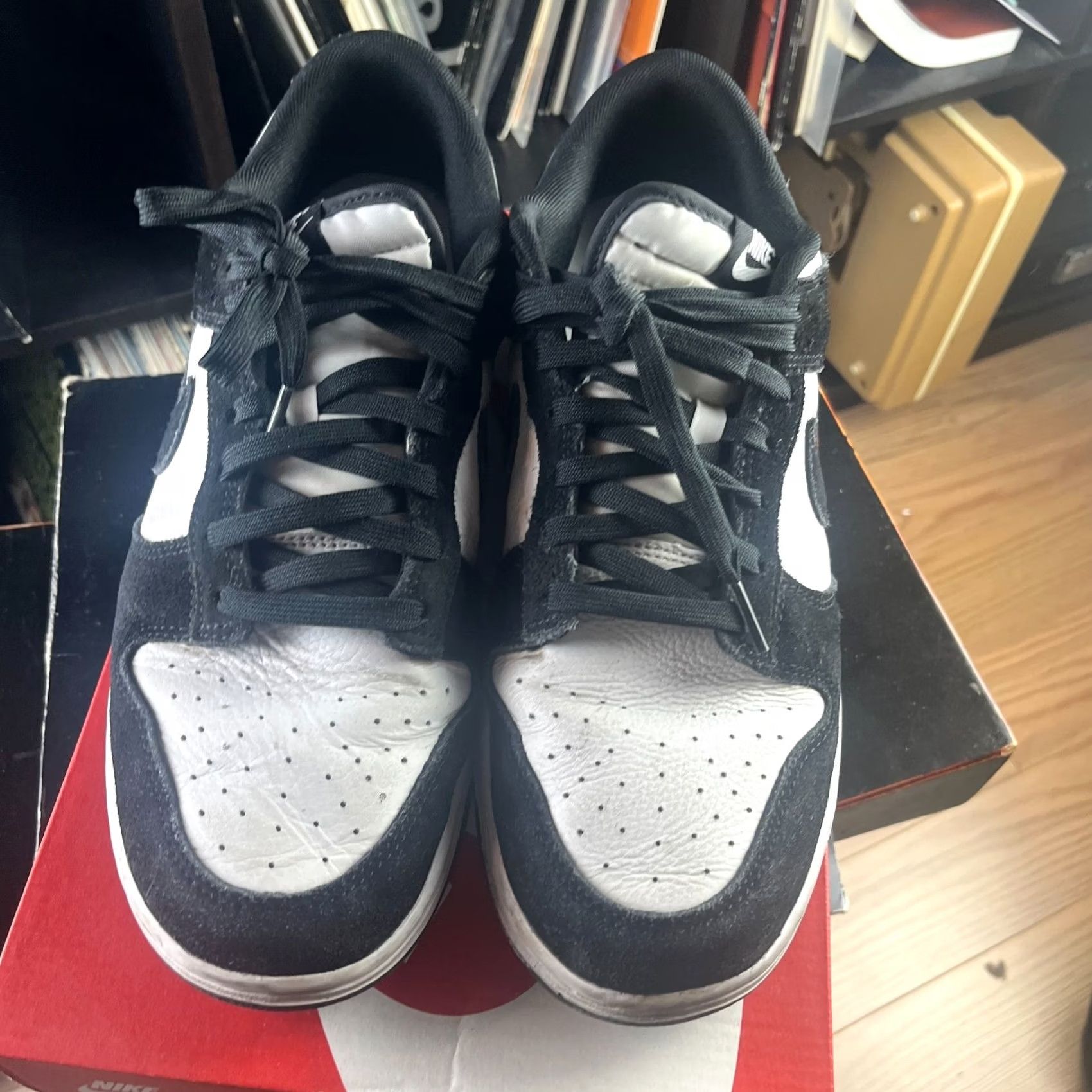 Nike Nike Dunk Low Panda Black White Retro SE 11.5 Mens Sneakers 90s Panda Nature Casual Running Basketball Shoe Size US 12 / EU 45 - 3 Thumbnail