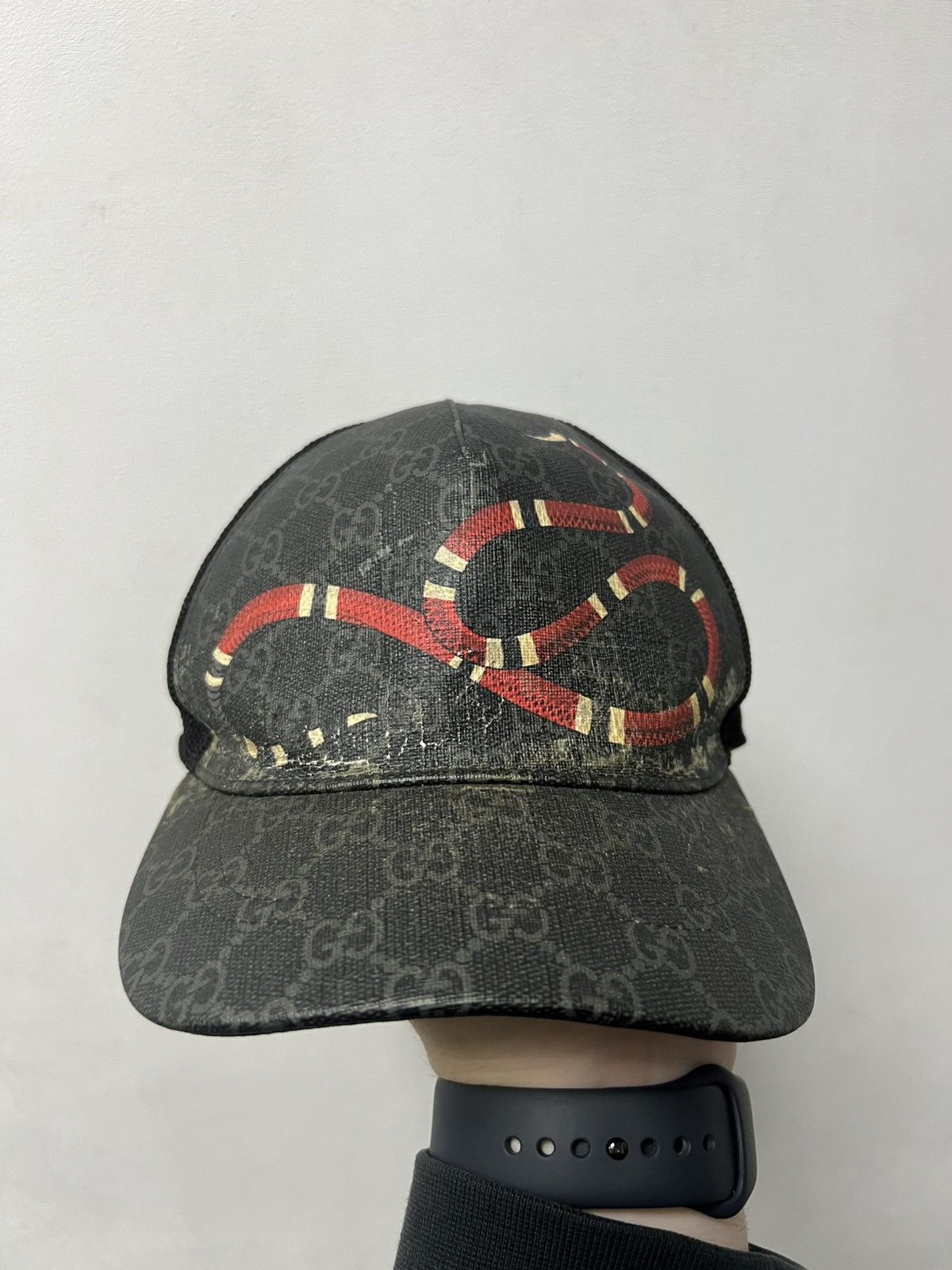 Gucci Gucci Monogram Cap Hat Skake Print Luxury Drill Size ONE SIZE - 1 Thumbnail