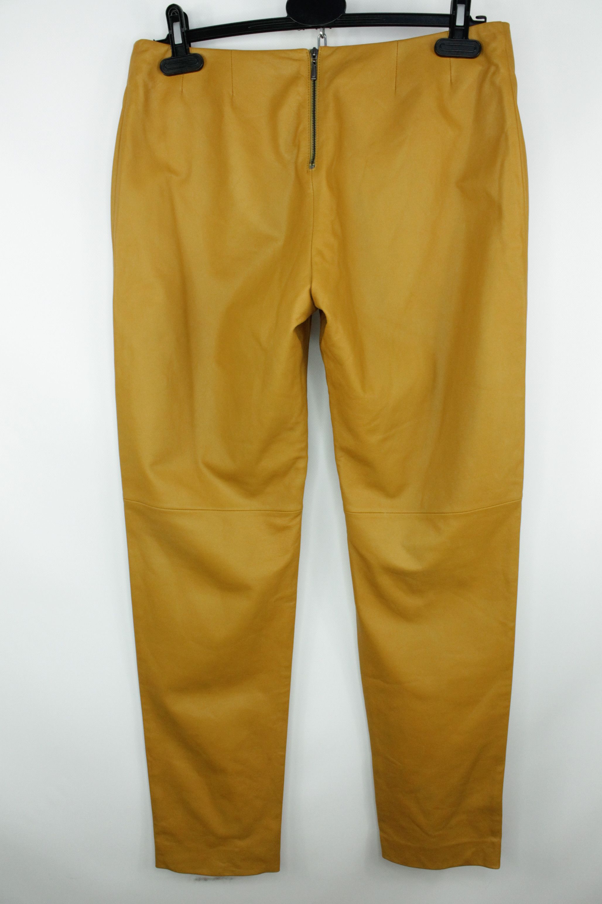 Bottega Veneta Bottega Veneta Dark Orange Leather Slim Straight Pants Size 27" / US 4 / IT 40 - 5 Thumbnail