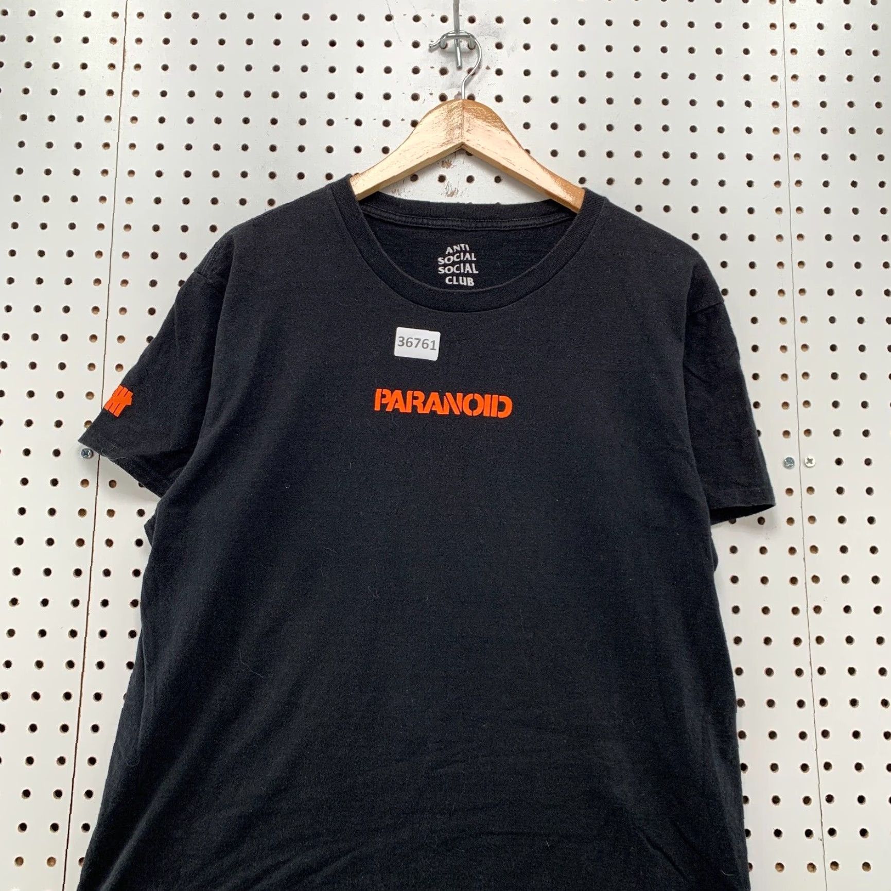 Vintage Undefeated Anti Social Club T-Shirt Mens Large Black