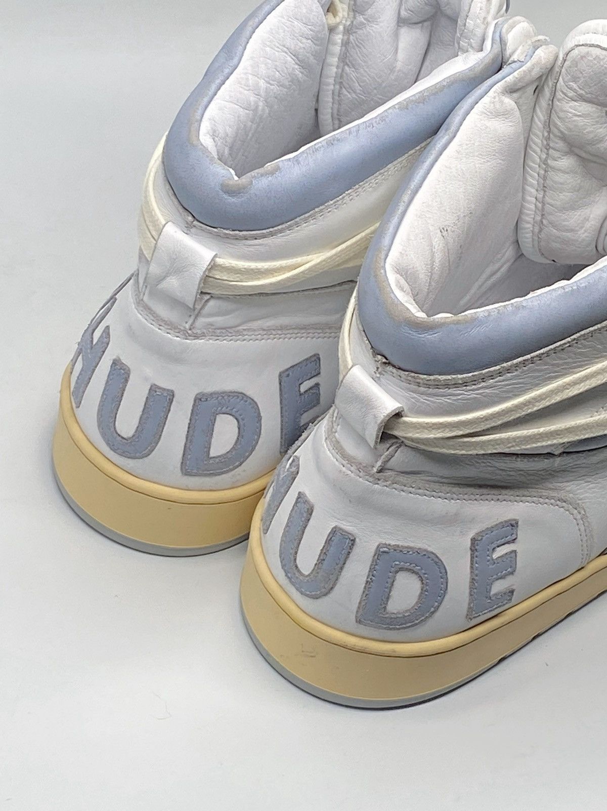 Rhude Rhude Rhecess Worn Out Effect High Top Sneakers size 13 Size US 13 / EU 46 - 11 Thumbnail