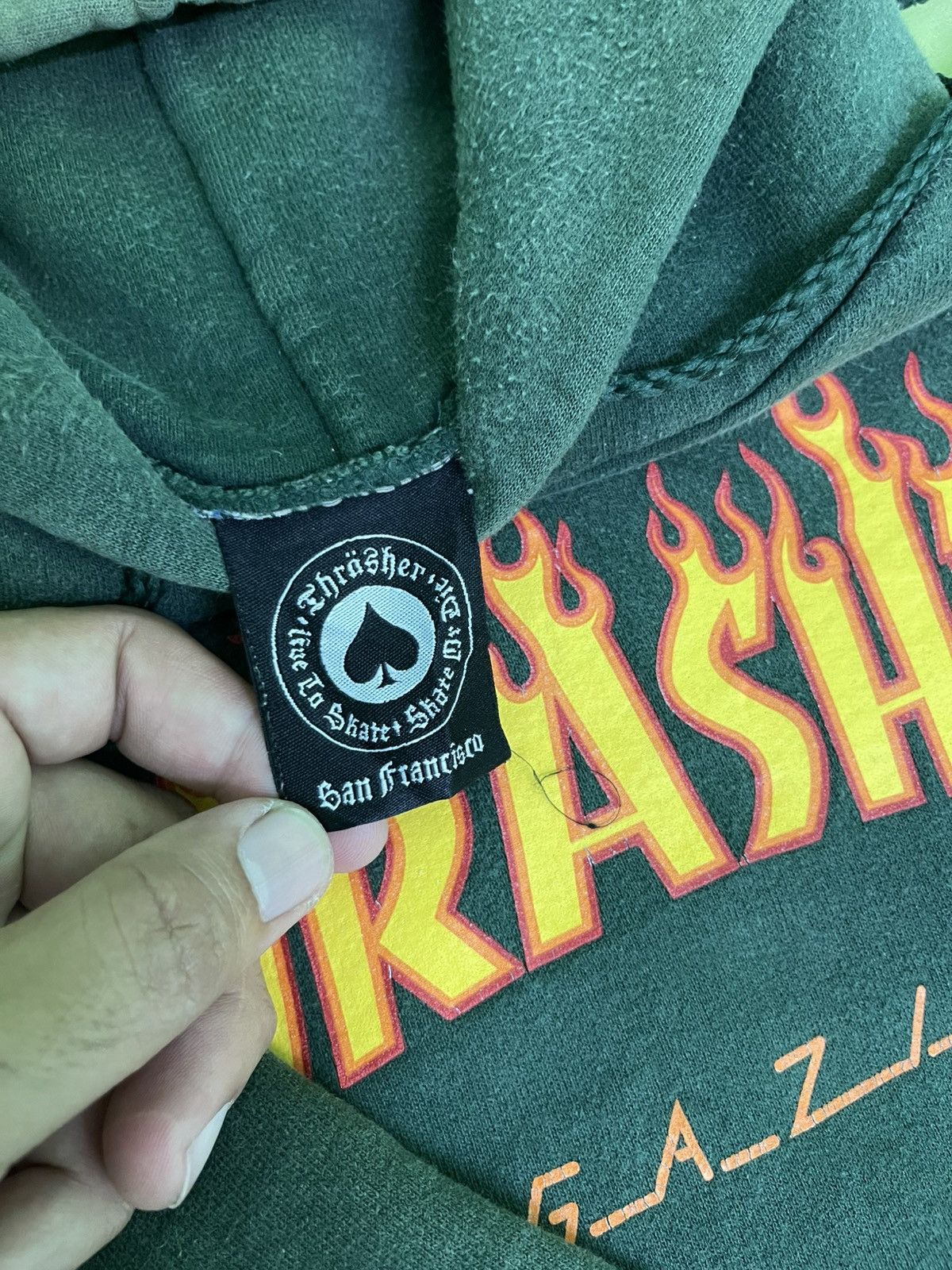 Thrasher Vintage 2000's Thrasher Megazine Flame Green Hoodie Size US M / EU 48-50 / 2 - 15 Thumbnail