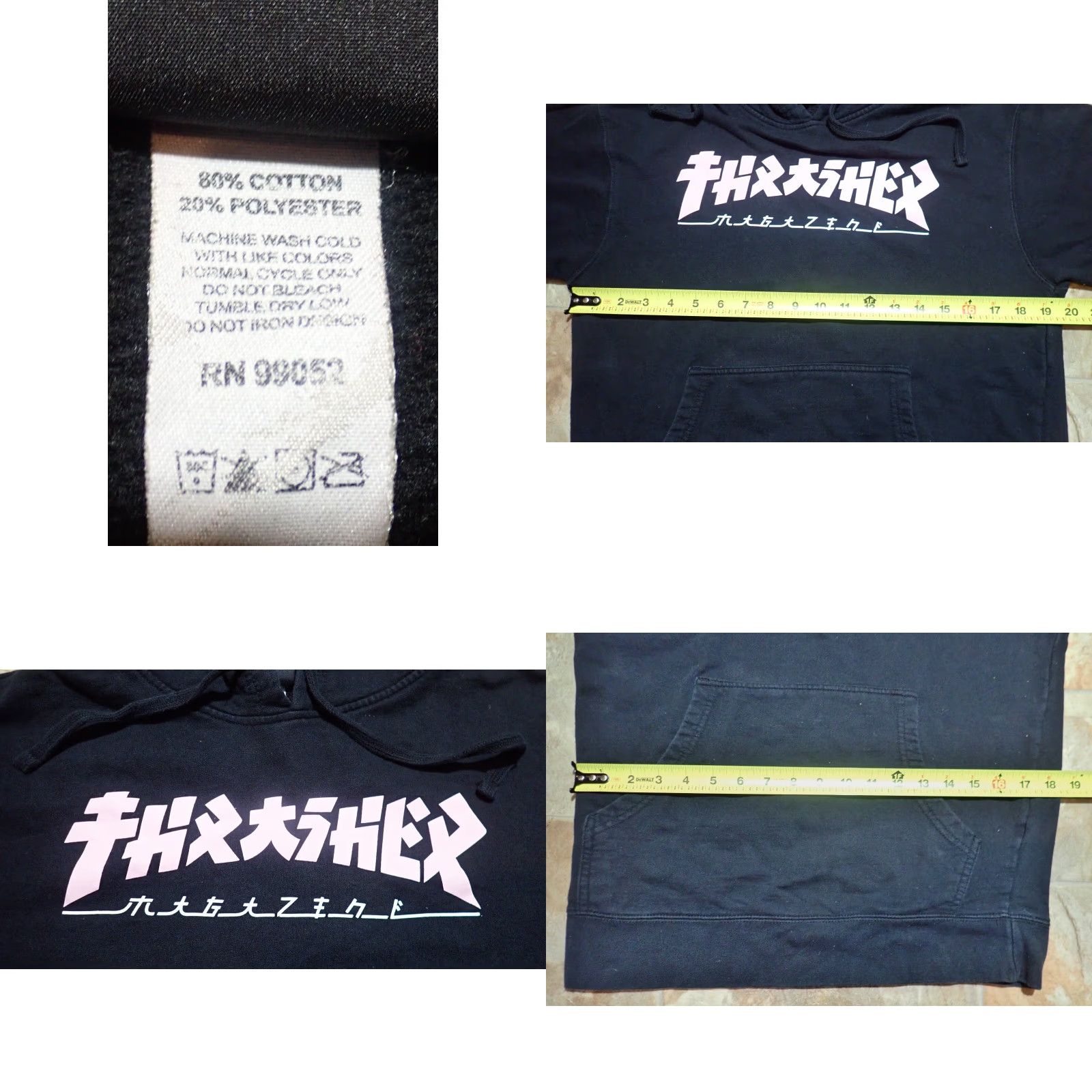 Thrasher VINTAGE Thrasher Black Hoodie Thrasher Skater Magazine Godzilla Pink Logo Sweatshirt Women S Pullover Hooded Kangaroo Pocket Size S / US 4 / IT 40 - 8 Thumbnail