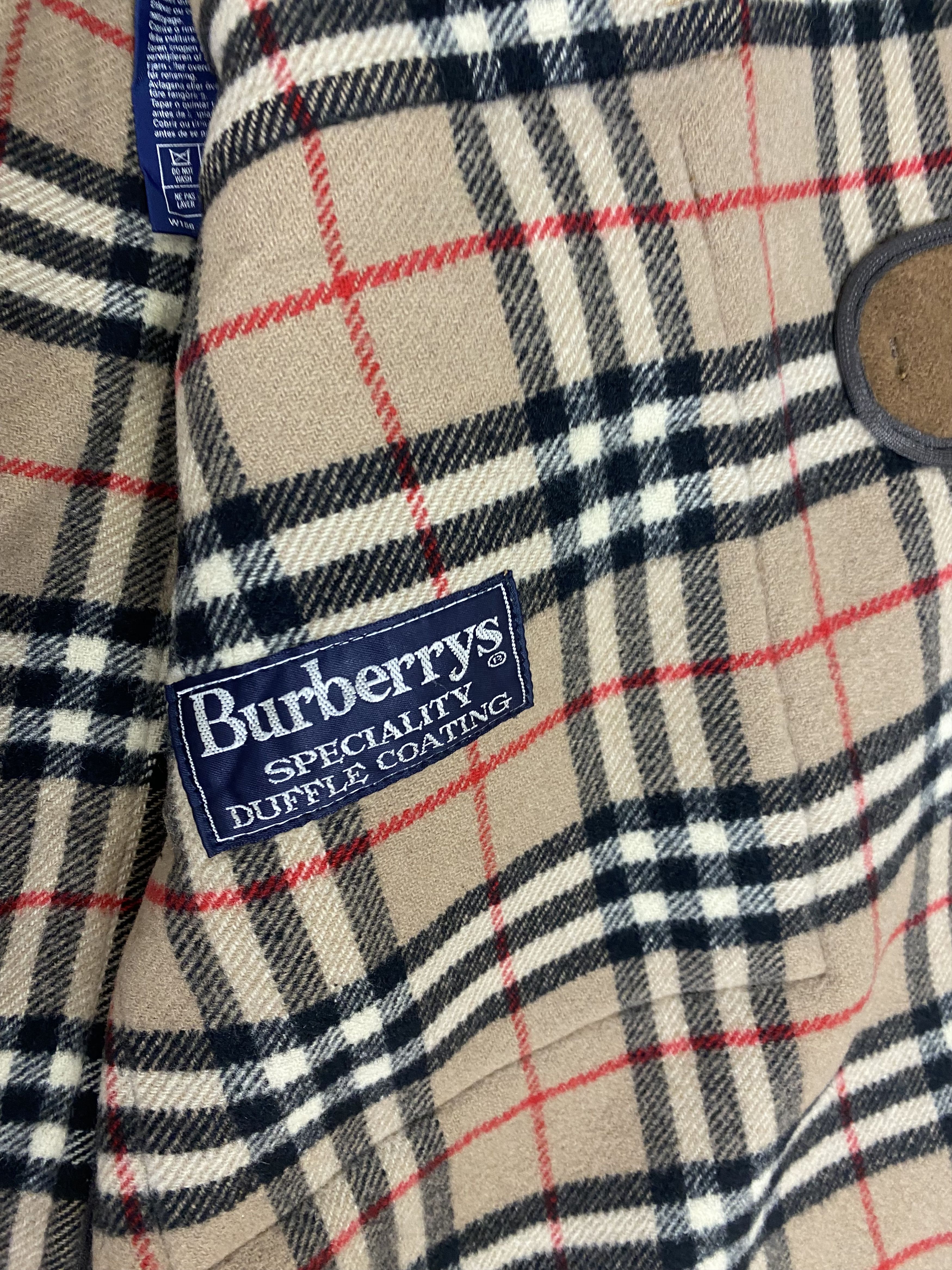 Burberry Vintage Nova Check Wool Duffle Coat