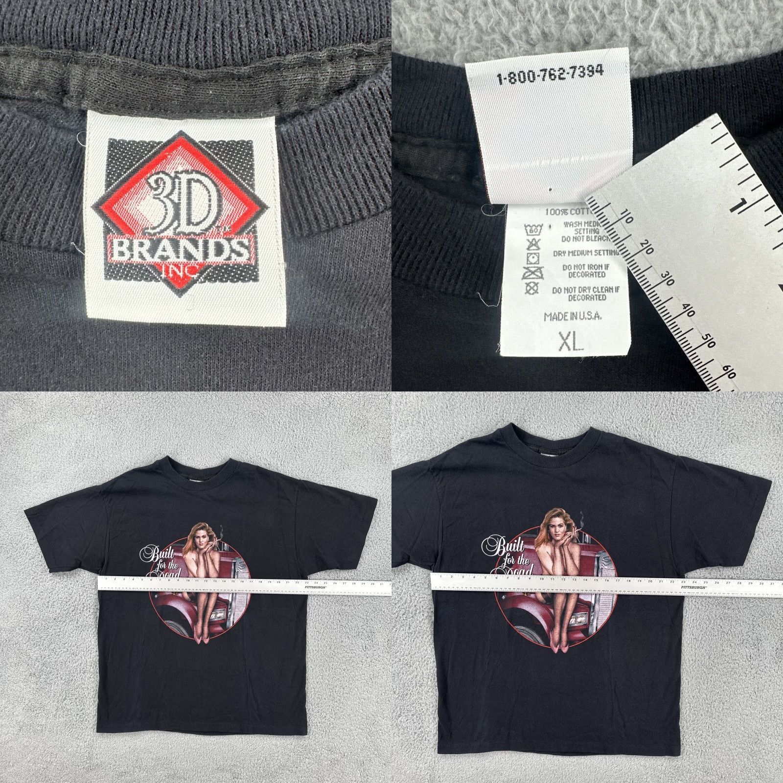 Vintage VINTAGE 3D Brands Inc T-Shirt USA 90s Black XL Short Sleeve Crew Neck Cotton Knit Men Shirt Hats Shoes? Size US XL / EU 56 / 4 - 8 Thumbnail