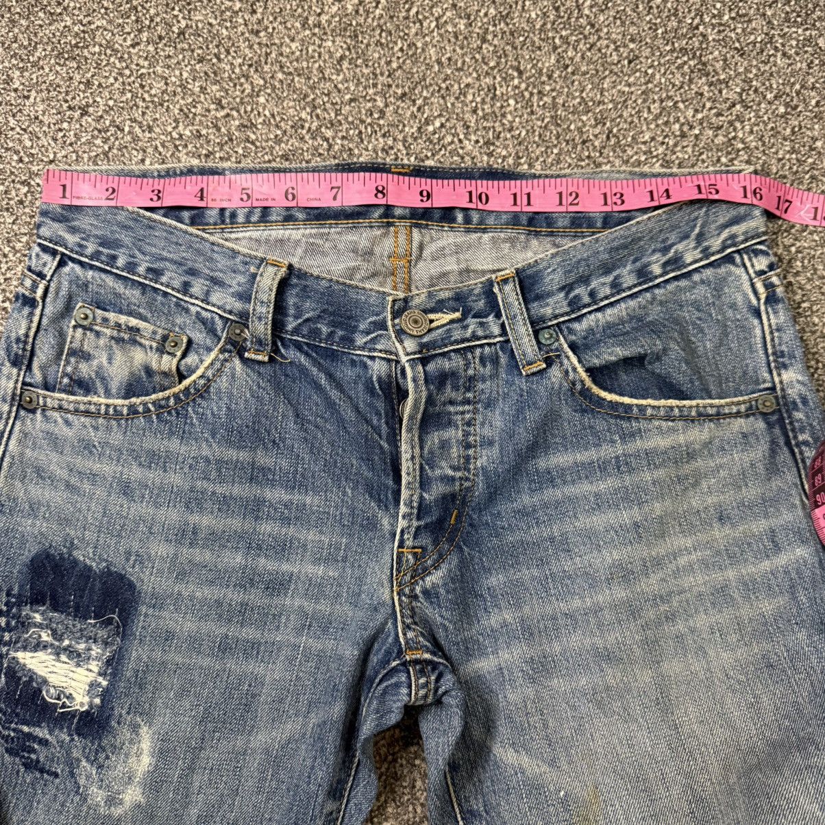 Undercover × Uniqlo 🔥🇯🇵 Vintage 90s Uniqlo Distressed Aging Wash Denim Size 32" / US 10 / IT 46 - 15 Thumbnail