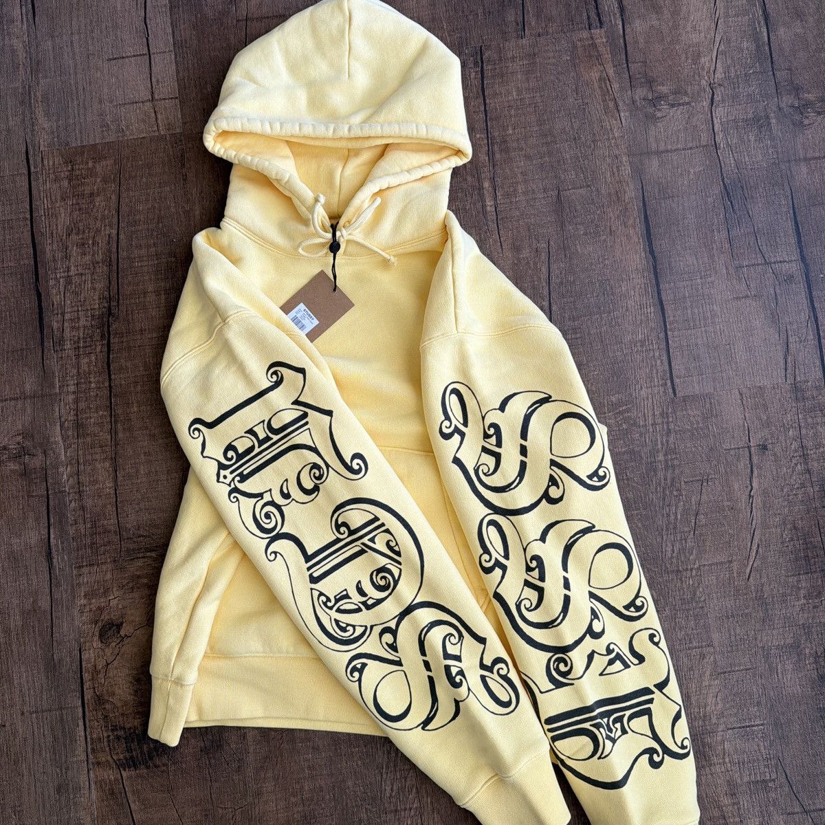 Stussy Stussy motif script hoodie yellow Size US L / EU 52-54 / 3 - 2 Thumbnail