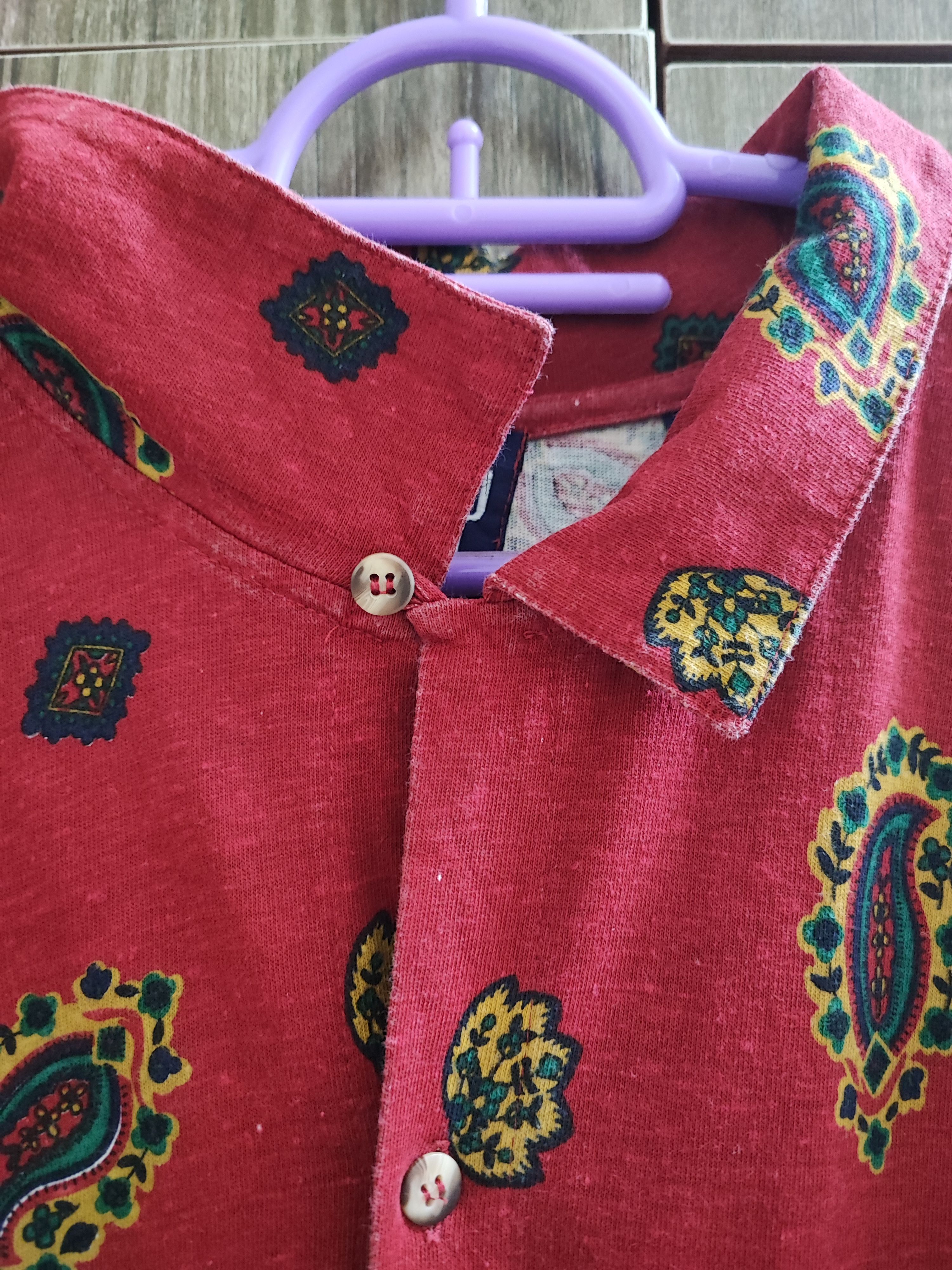 Gap Vintage 90's Gap Paisley Design short sleeve Shirt Size US XL / EU 56 / 4 - 3 Thumbnail