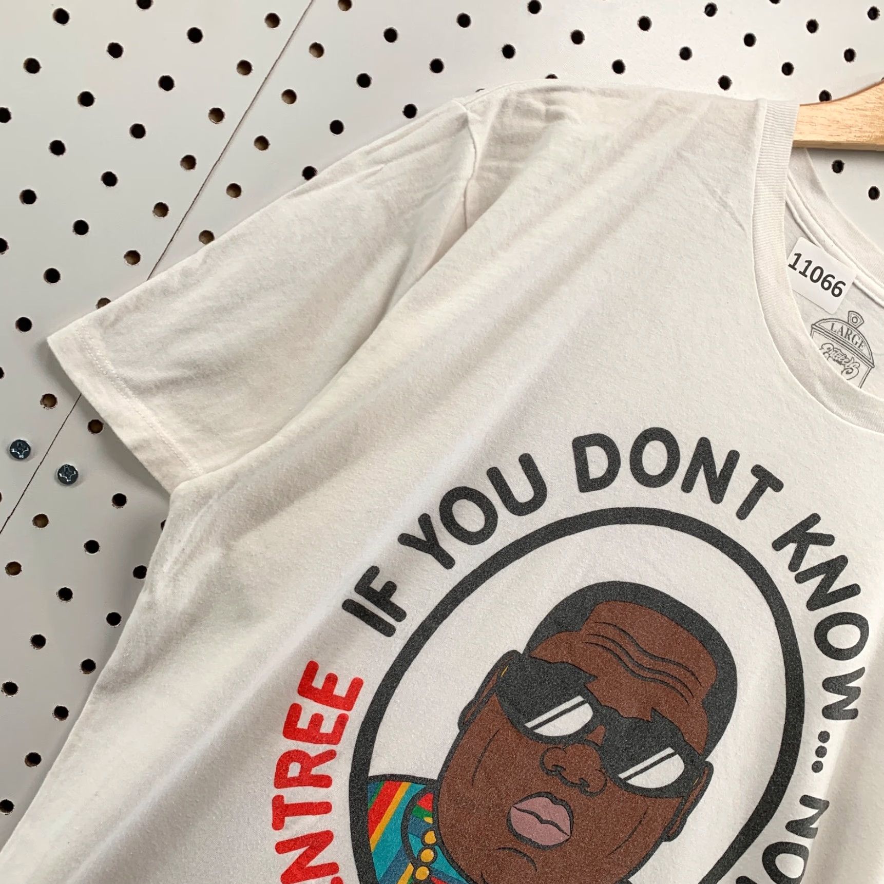 tentree VINTAGE Biggie Shirt Mens L White If You Dont Know Hip Hop Rap Music TEE 21x28.5 Size US L / EU 52-54 / 3 - 4 Thumbnail