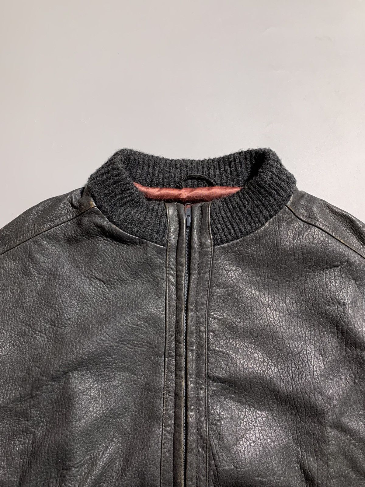 Yves Saint Laurent VINTAGE 80s YSL WOOL LEATHER BLEND JACKET Size US S / EU 44-46 / 1 - 6 Thumbnail