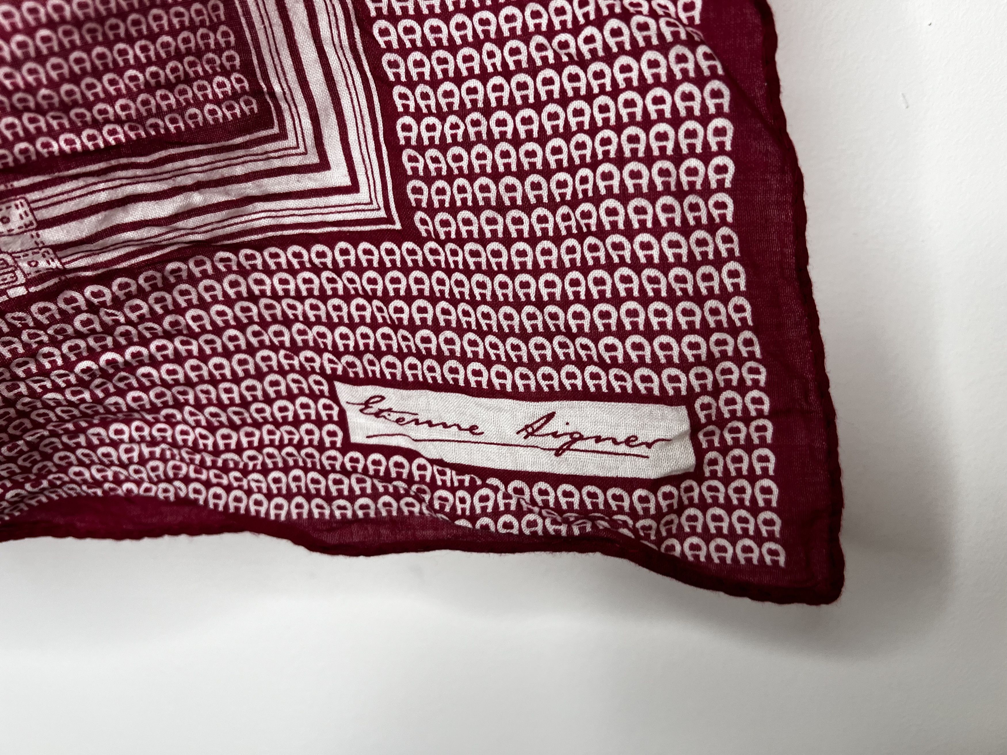 Etienne Aigner ETIENNE AIGNER VINTAGE SCARF COTTON MONOGRAM 65 X 65 cm Size ONE SIZE - 2 Thumbnail