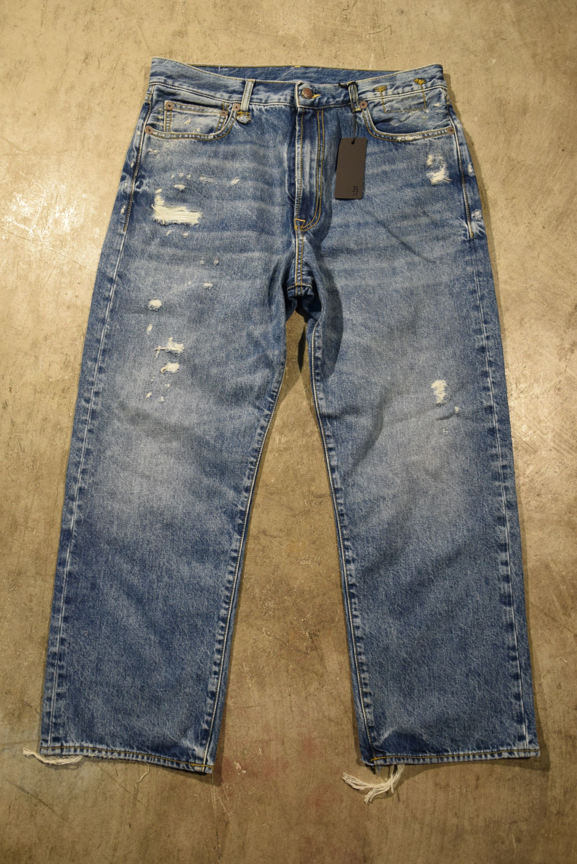 Image of R13 Boyfriend Jeans in Blue, Women's (Size 30)