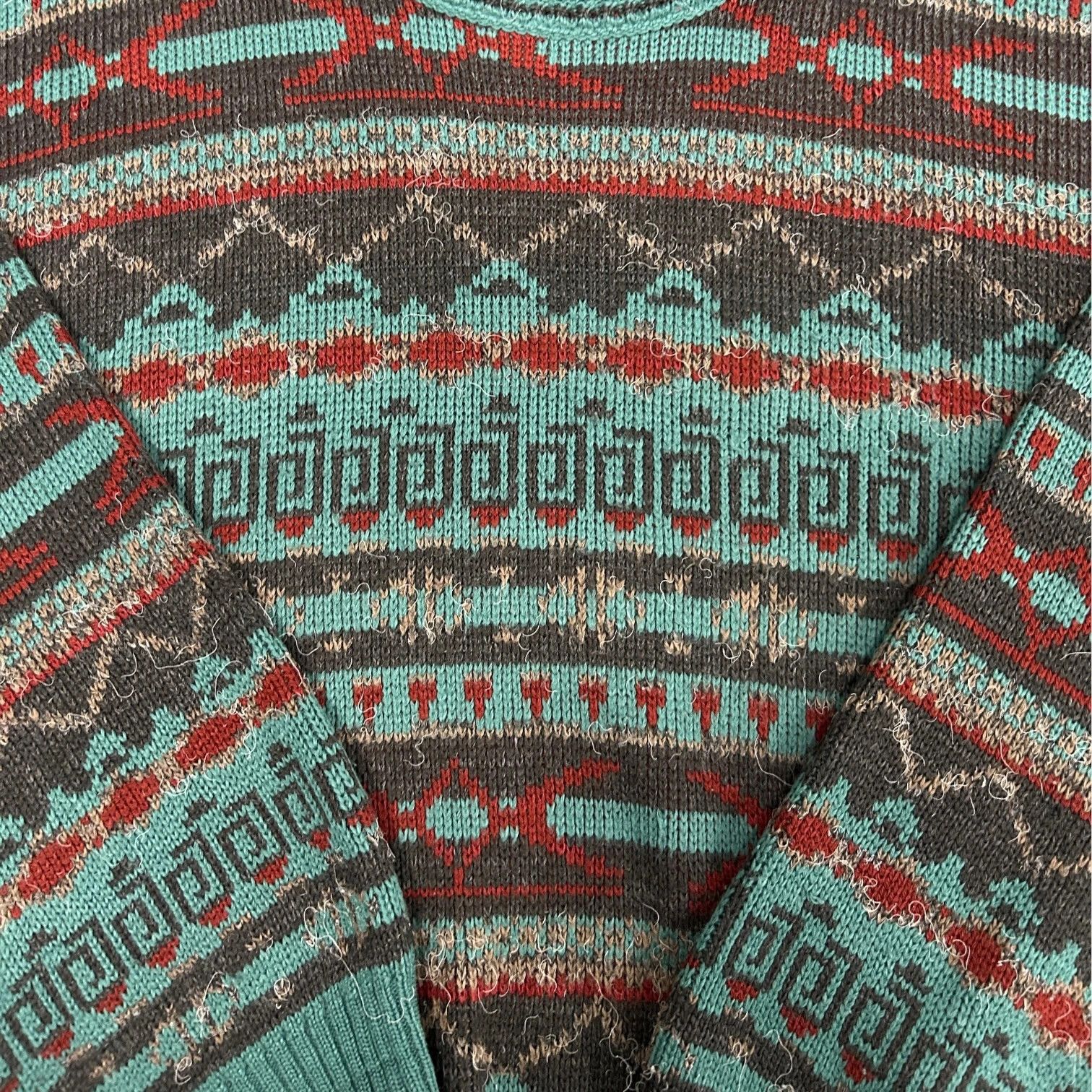Pieces Uniques Vintage 1980s Chunky Knit Jumper Size US L / EU 52-54 / 3 - 2 Thumbnail