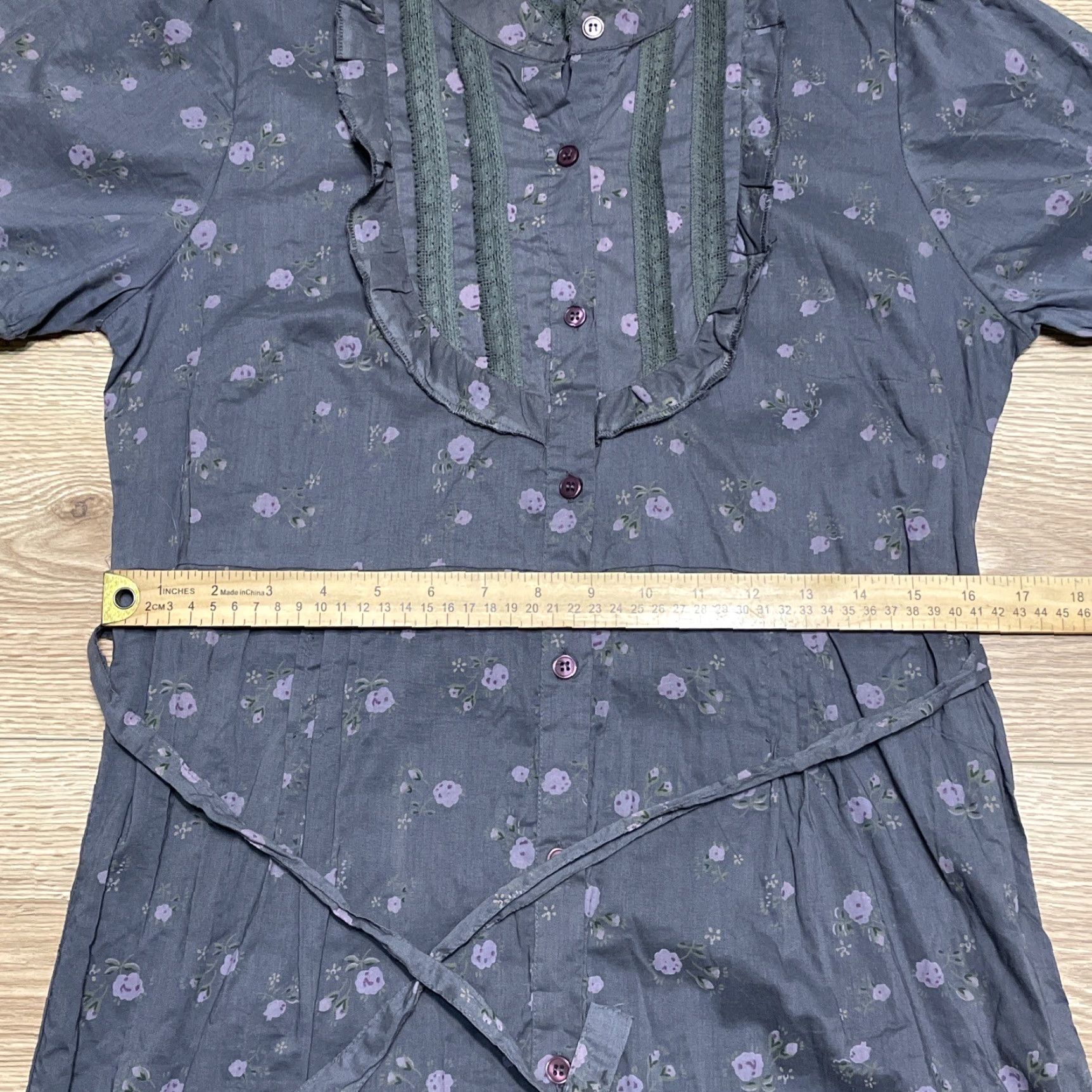 Vintage Fire Los Angeles Juniors Short Sleeve Plaid Shirtdress Casual Coastal Purple Gray M Size M / US 6-8 / IT 42-44 - 7 Thumbnail