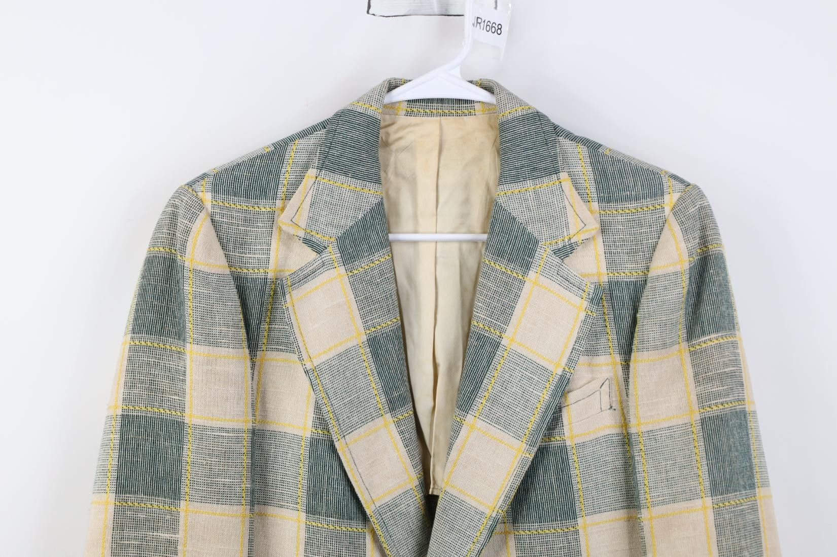 Vintage Vintage 70s Rockabilly Wool Suit Blazer Jacket Plaid USA Size US L / EU 52-54 / 3 - 2 Thumbnail