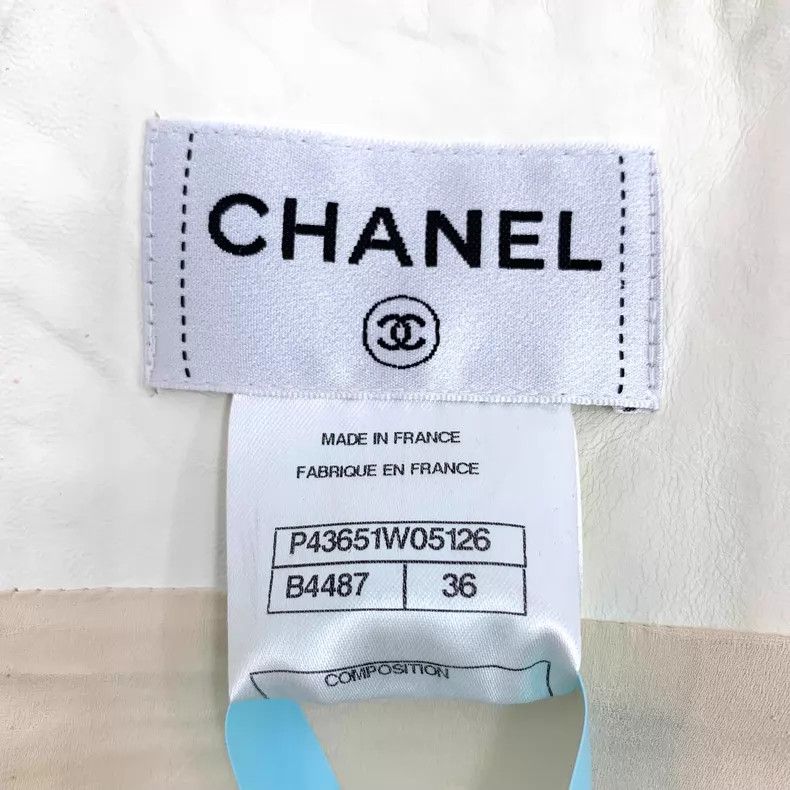 Chanel Chanel Light yellow neck pearl cotton chest dress Size XS / US 0-2 / IT 36-38 - 5 Thumbnail