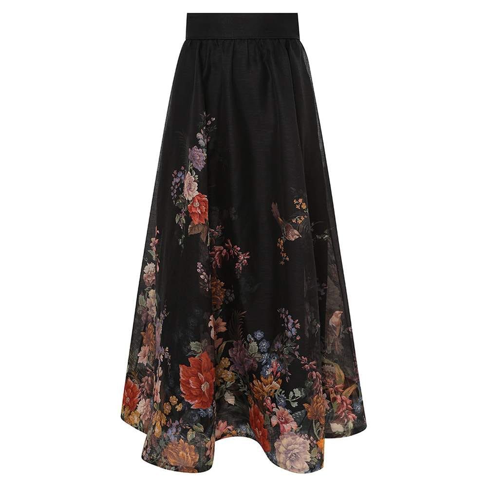 oc11z0825 Pavilion Gathered Midi Skirt in Multicolor