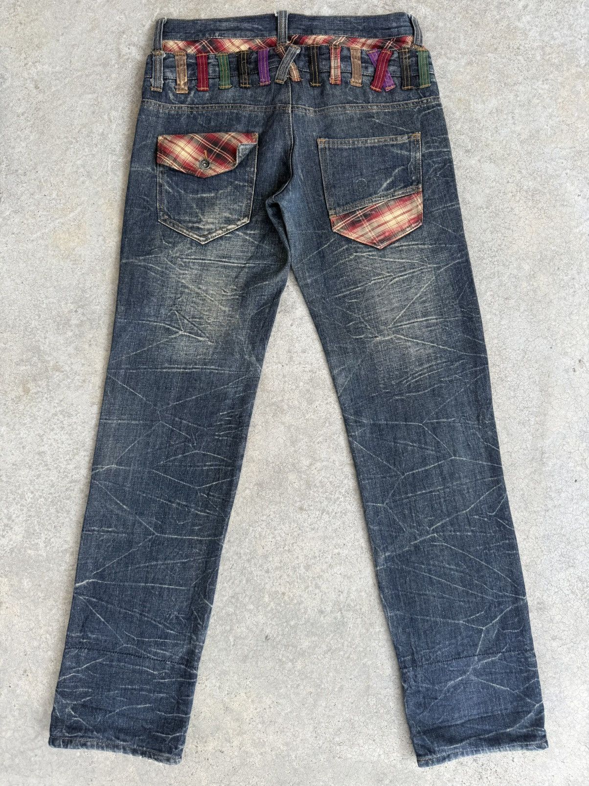 Hysteric Glamour Japanese Nylaus Double Waist Distressed Jeans Size US 32 / EU 48 - 2 Thumbnail