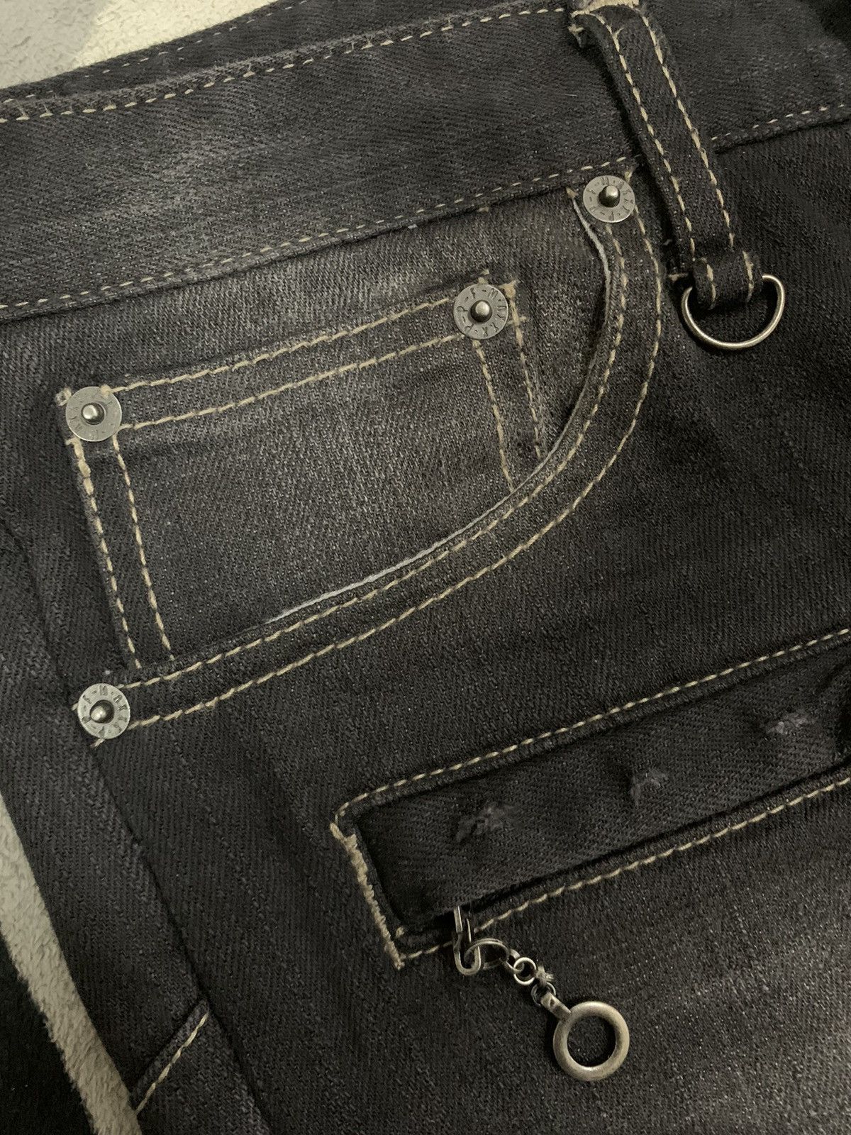 Balmain PPFM Double Knee Distressed Punk Biker Jeans like Balmain Size US 33 - 5 Thumbnail