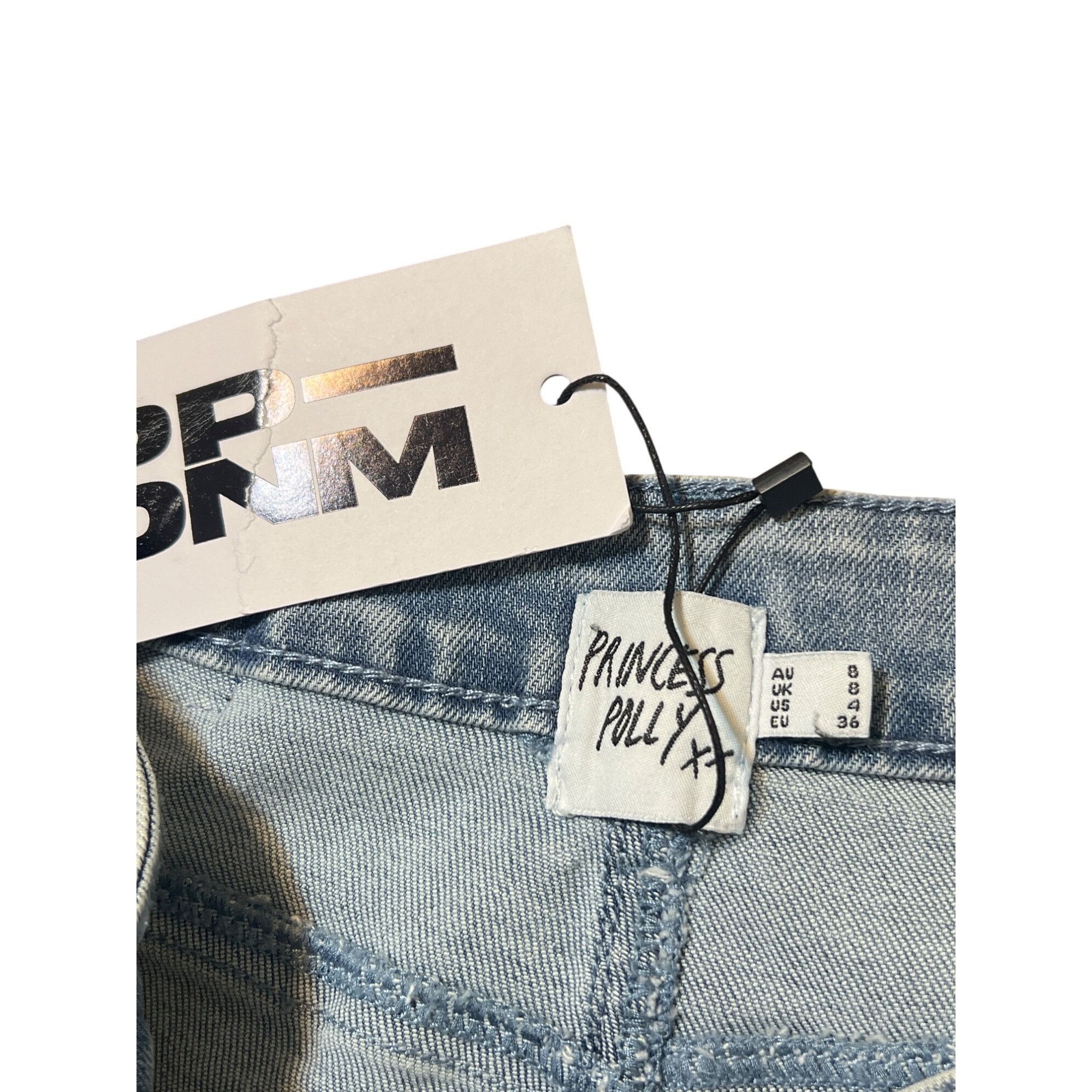 PRINCESS POLLY Princess Polly Cutoff Denim Distressed Jean Shorts Raw Hem S Size 27" / US 4 / IT 40 - 4 Thumbnail