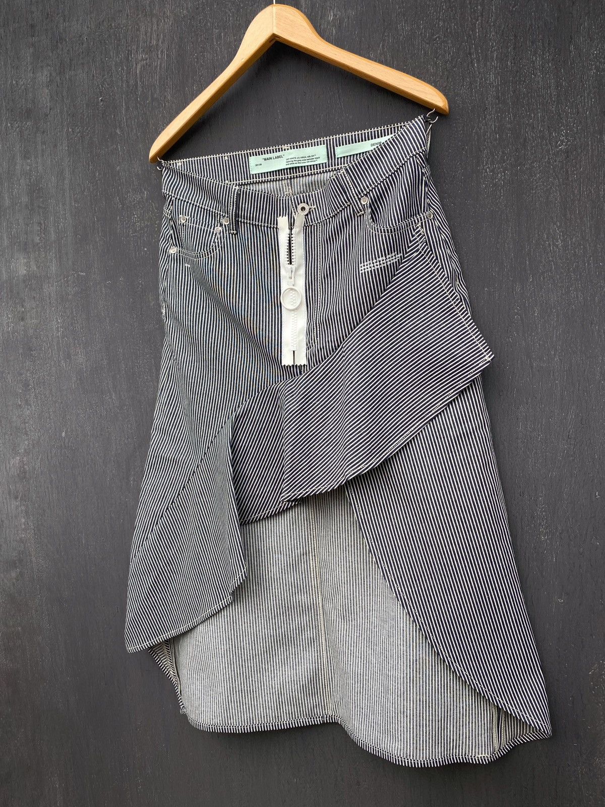 Off-White Off White Striped DENIM skirt Virgil Abloh size 44 Authentic Size 30" / US 8 / IT 44 - 1 Thumbnail