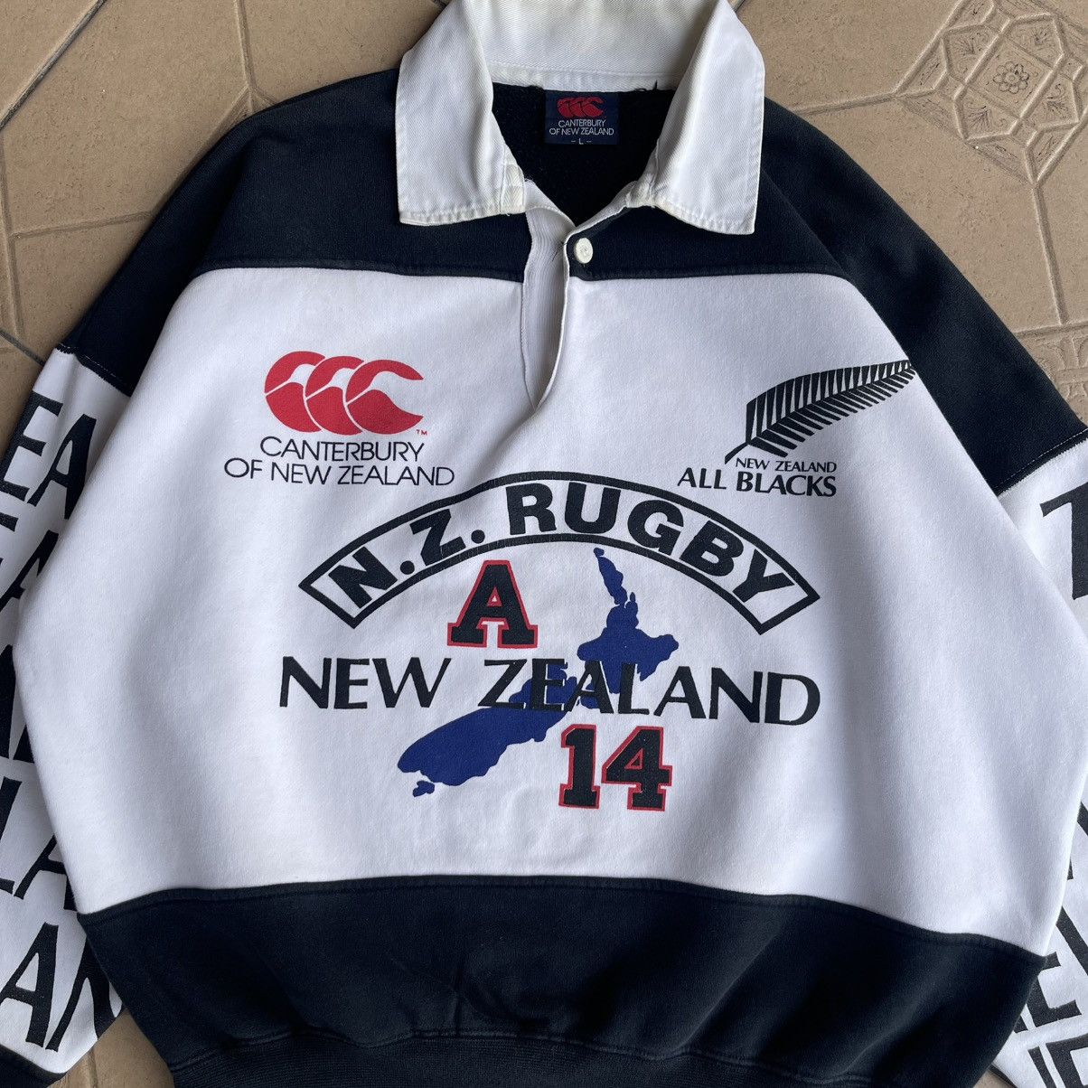 Canterbury of New Zealand × Vintage Canterburry Of New Zealand All Black Rugby Sweatshirt Crop Size S / US 4 / IT 40 - 3 Thumbnail
