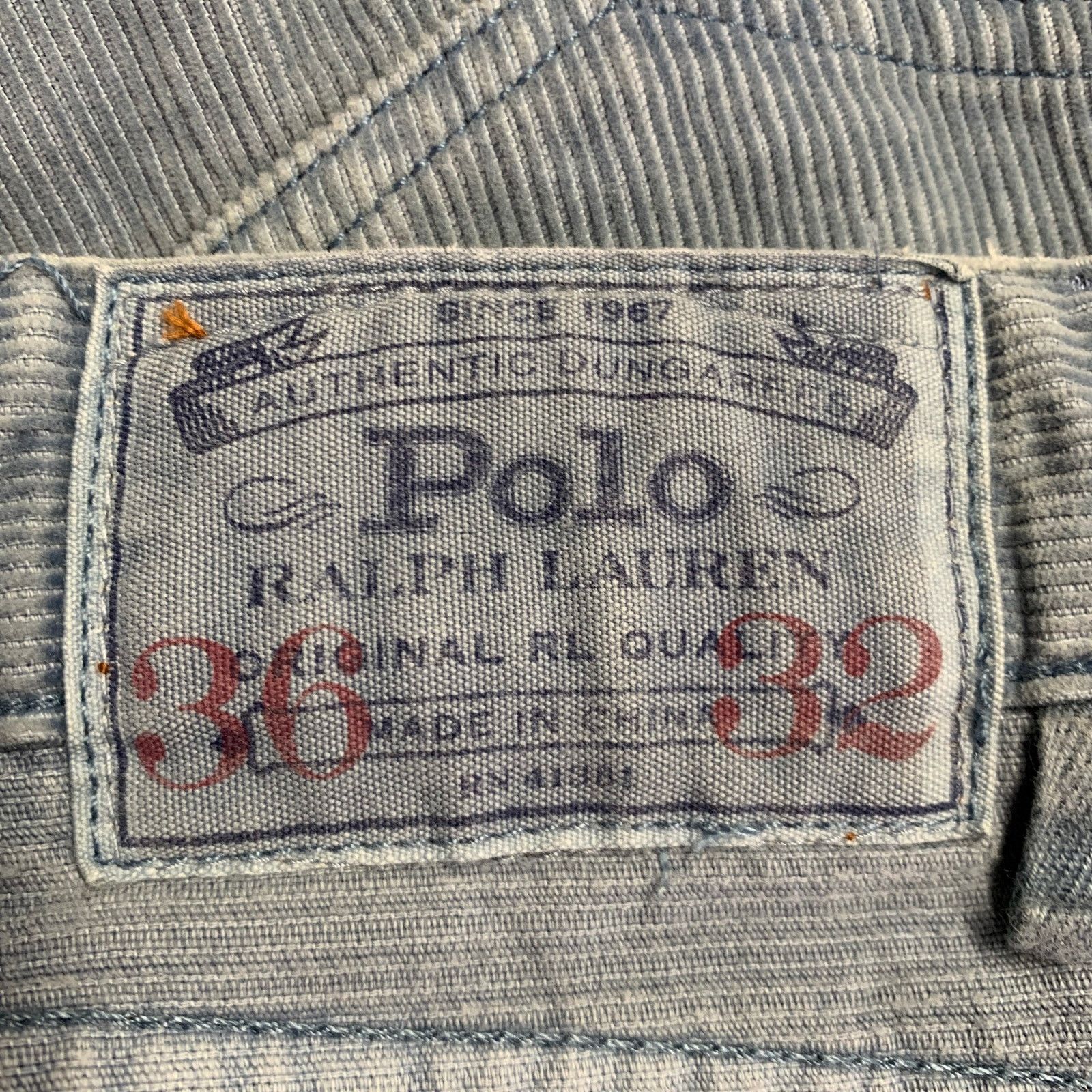 Polo Ralph Lauren Size 36 Powder Blue Corduroy Cotton Casual Pants Size US 36 / EU 52 - 6 Thumbnail