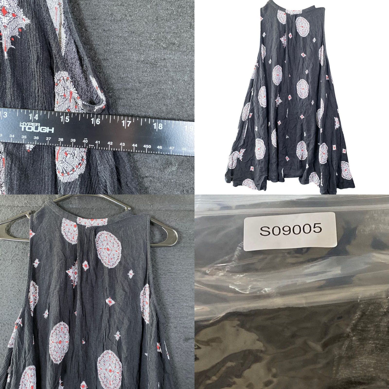 Free People Free People Womens Dress Black Medallion Print Tree Tent Stretch XS Sleeveless V-Neck Shift Kned Length Geometric Boho Western normcore Ladies XS Size XS / US 0-2 / IT 36-38 - 8 Thumbnail