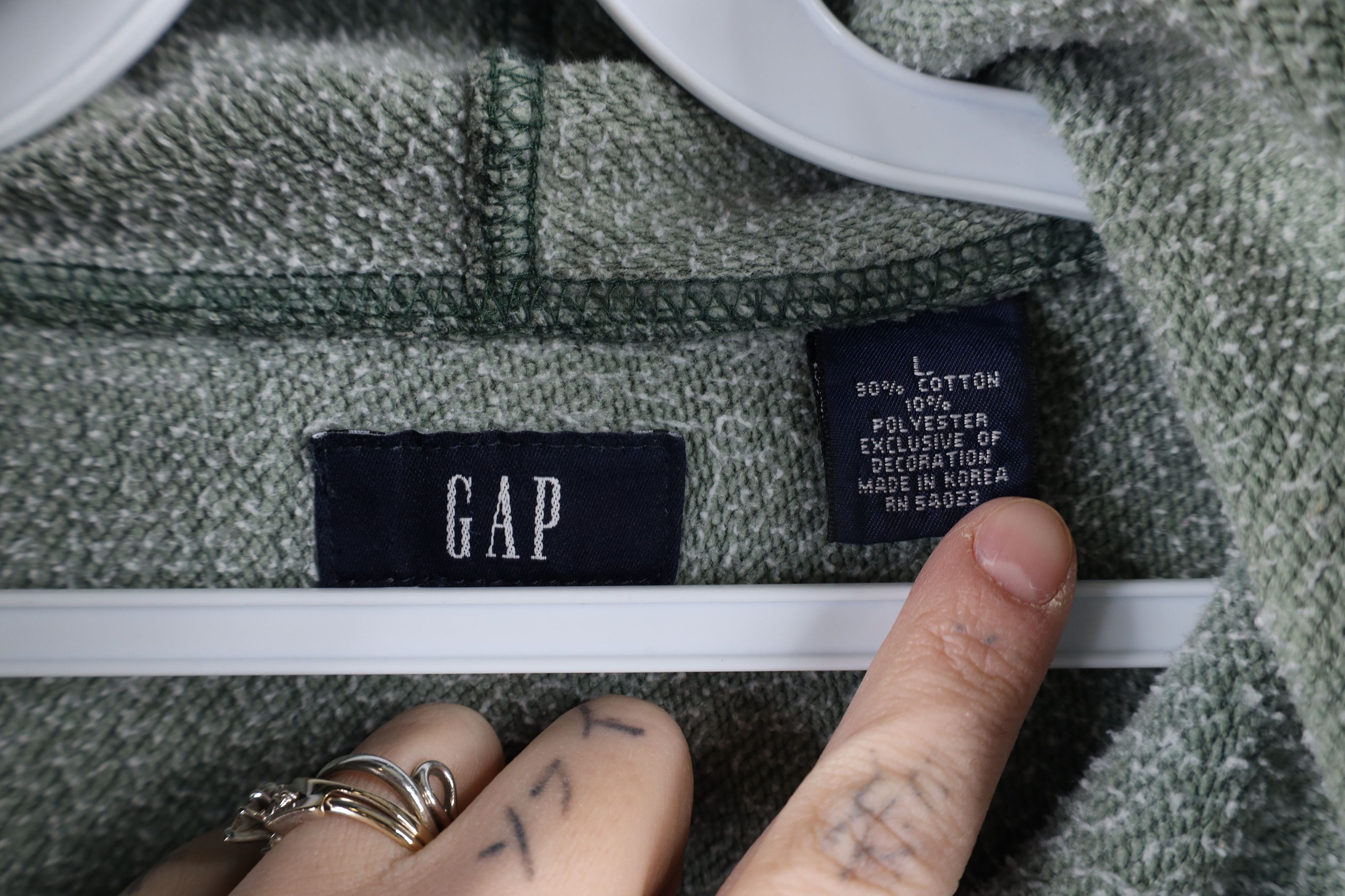 Gap × Vintage Vintage Y2K 2001 Gap Spell Block Letter Hoodie Sweatshirt Size US L / EU 52-54 / 3 - 12 Thumbnail