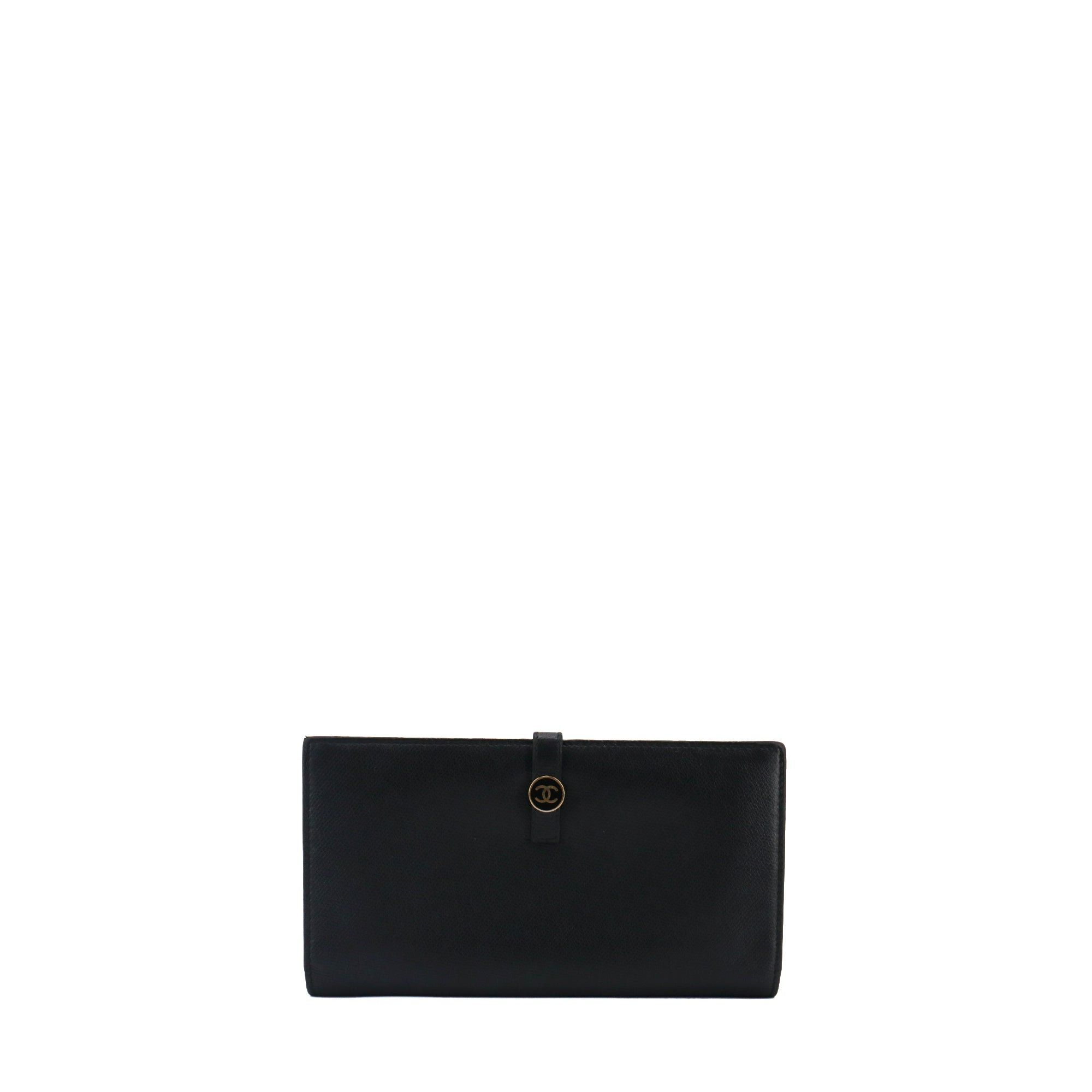Chanel CHANEL - Chanel wallet in black grained leather Size ONE SIZE - 1 Thumbnail