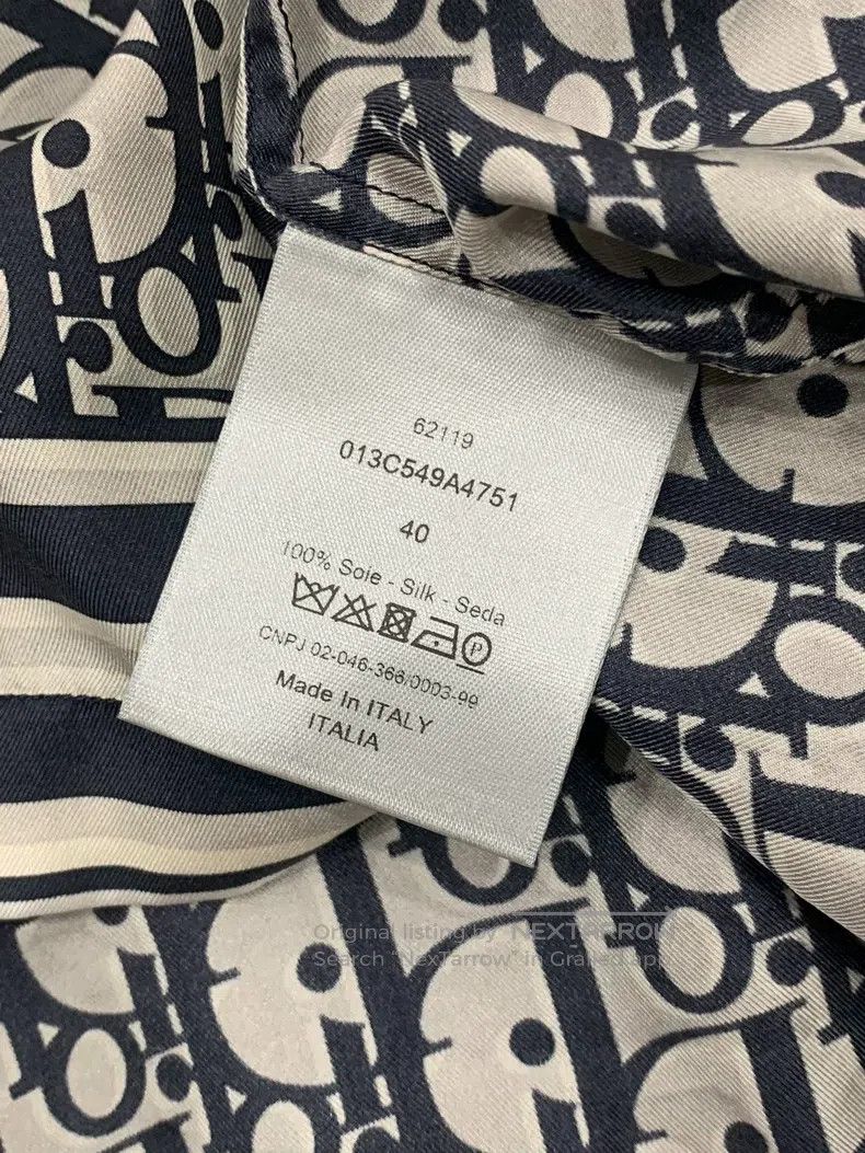 Dior Dior Silk full-print short-sleeved shirt black and white Size US XXS / EU 40 - 8 Thumbnail