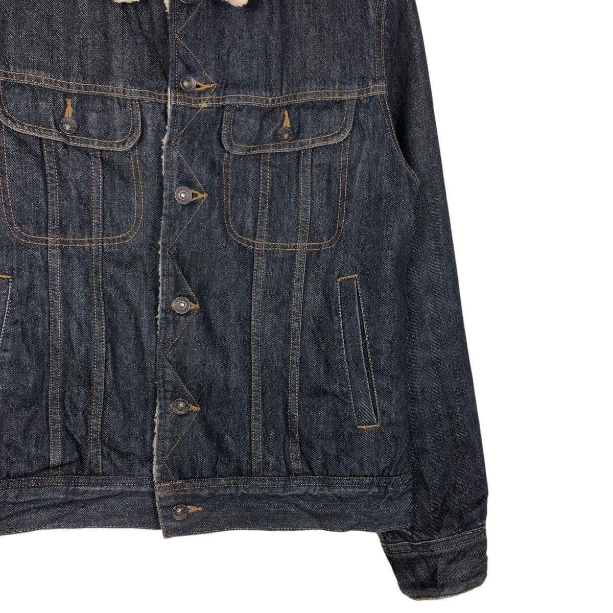 Japanese Brand 📌Vintage Trucker Denim Jacket Gu Japan Sherpa Shearling Size US M / EU 48-50 / 2 - 6 Thumbnail
