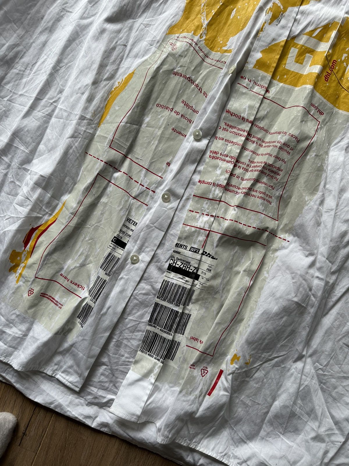 Vetements DHL RECEIPT PRINT BUTTONED SHIRT Size US L / EU 52-54 / 3 - 2 Thumbnail