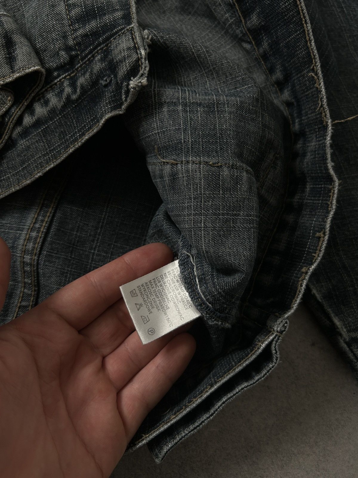 Japanese Brand Apock vintage Distressed black washed jeans jacket mens Size US L / EU 52-54 / 3 - 9 Thumbnail