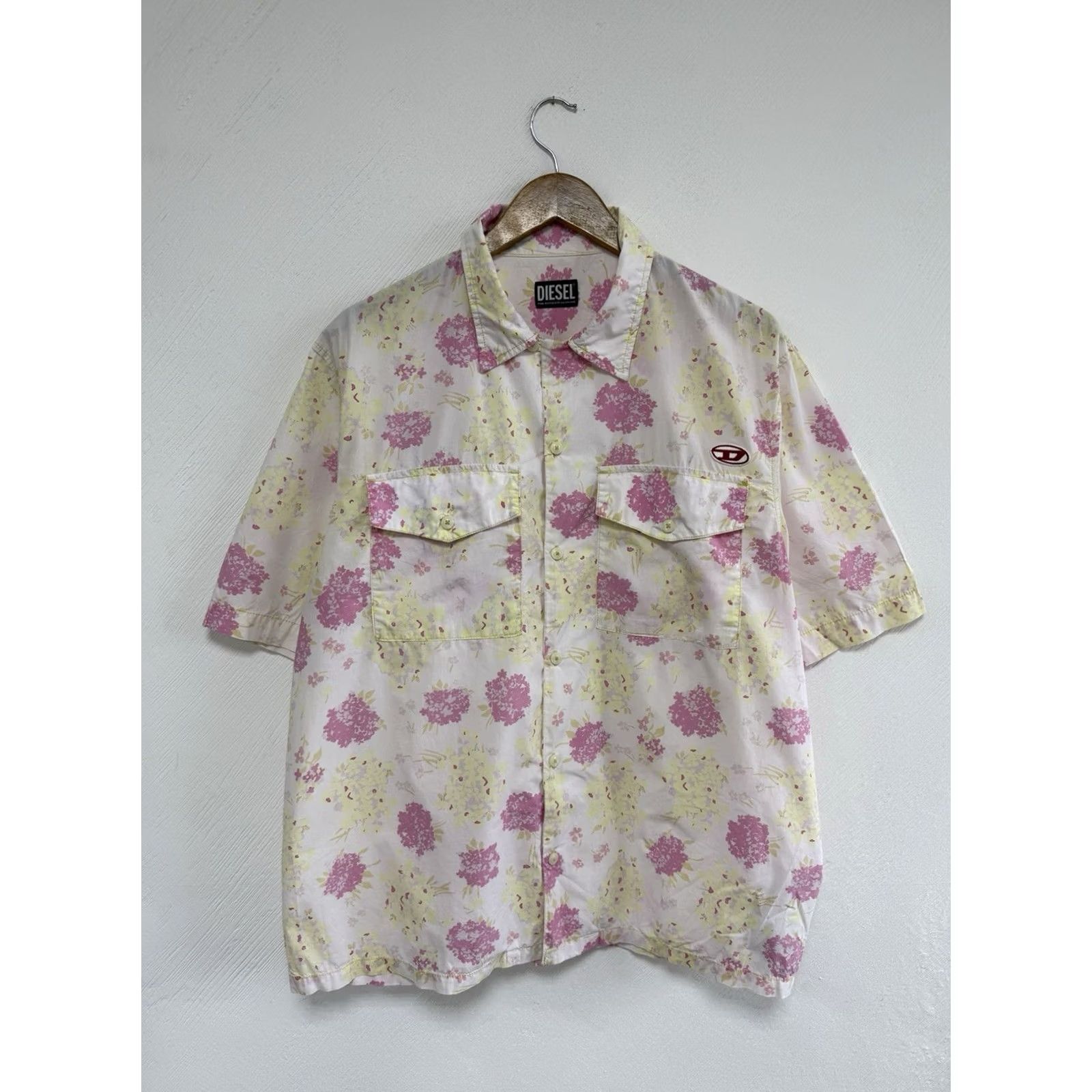Diesel Diesel Shirt Men’s XL Short Sleeve Floral Hawaiian Button Up Summer Vibe Size US XL / EU 56 / 4 - 3 Thumbnail