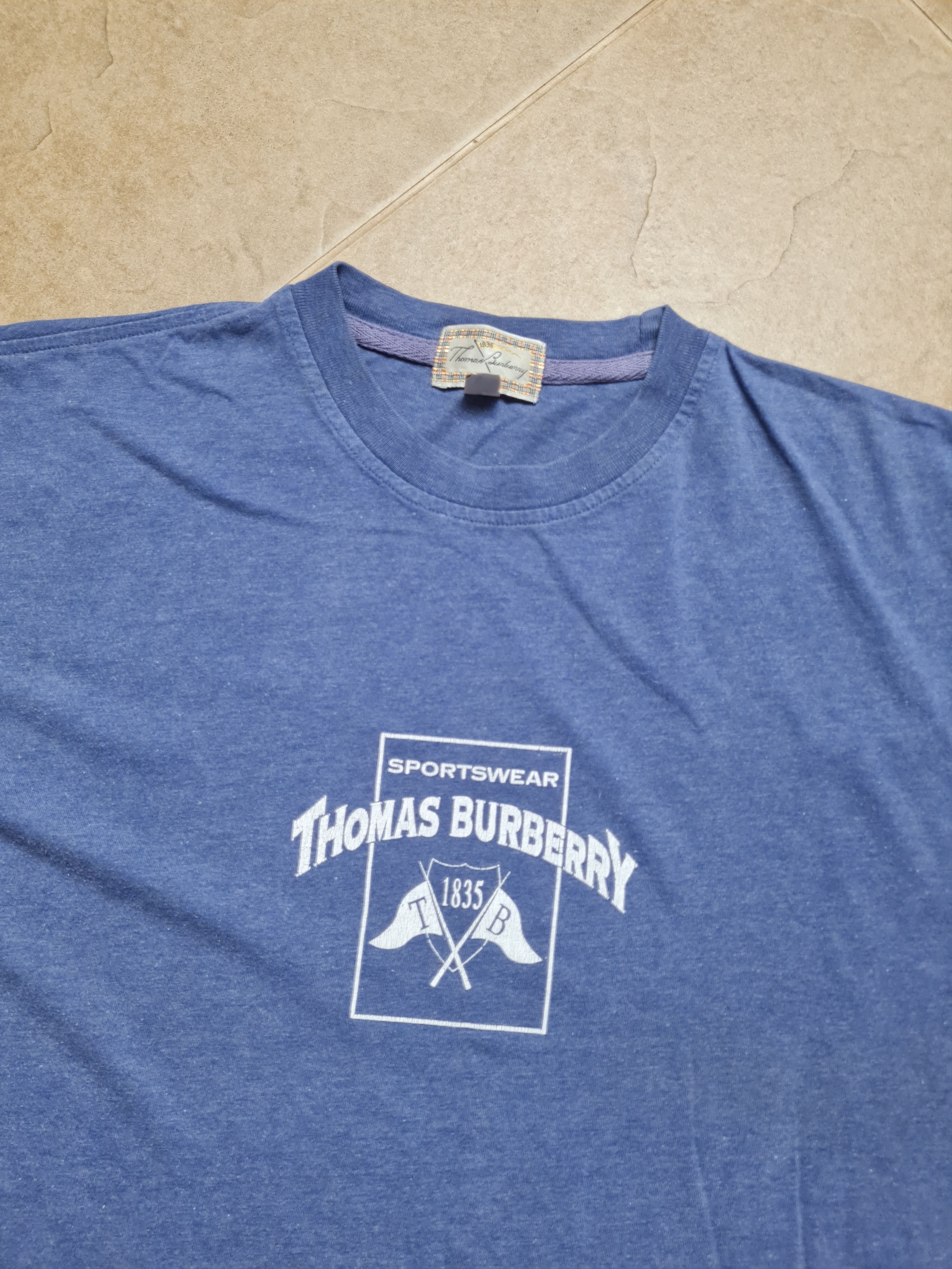 Burberry VintageThomas Burberry Big Logo T-shirt Retro Barberrys Size US L / EU 52-54 / 3 - 10 Thumbnail