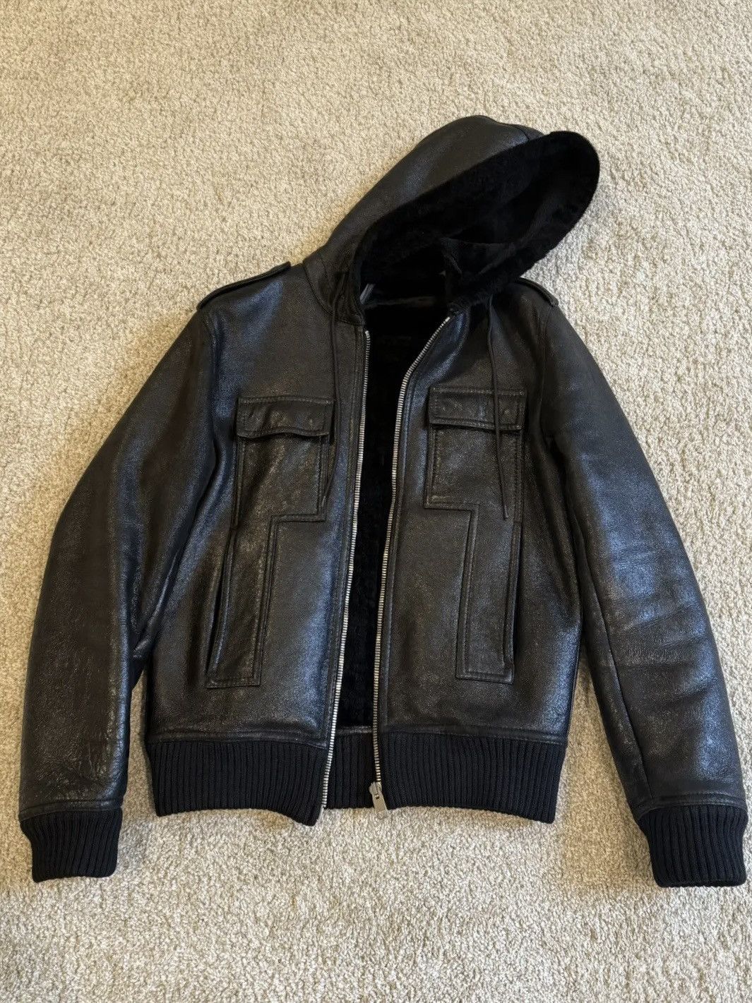Dior Dior Homme AW07 Navigate Shearling Hooded Jacket Size US S / EU 44-46 / 1 - 1 Thumbnail