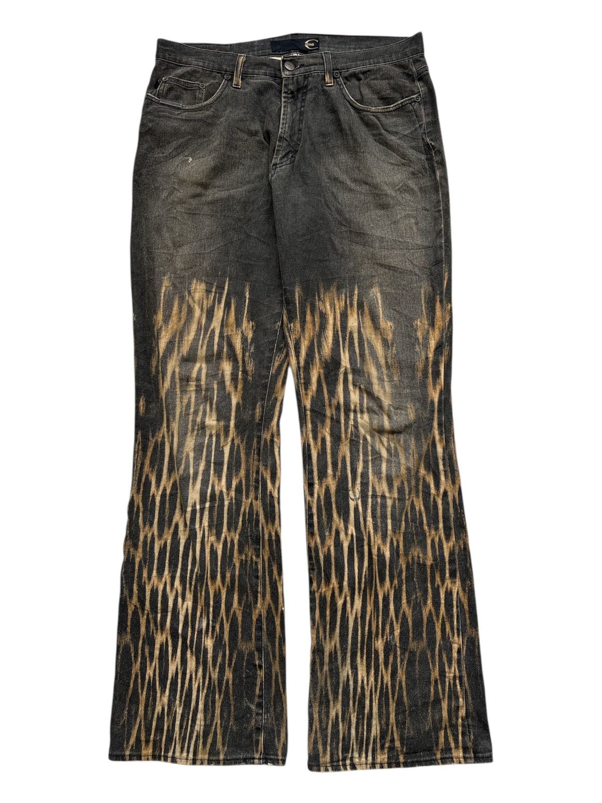 Roberto Cavalli AW2004 Gradient Fire Magma Bootcut Jeans Size US 34 / EU 50 - 1 Thumbnail