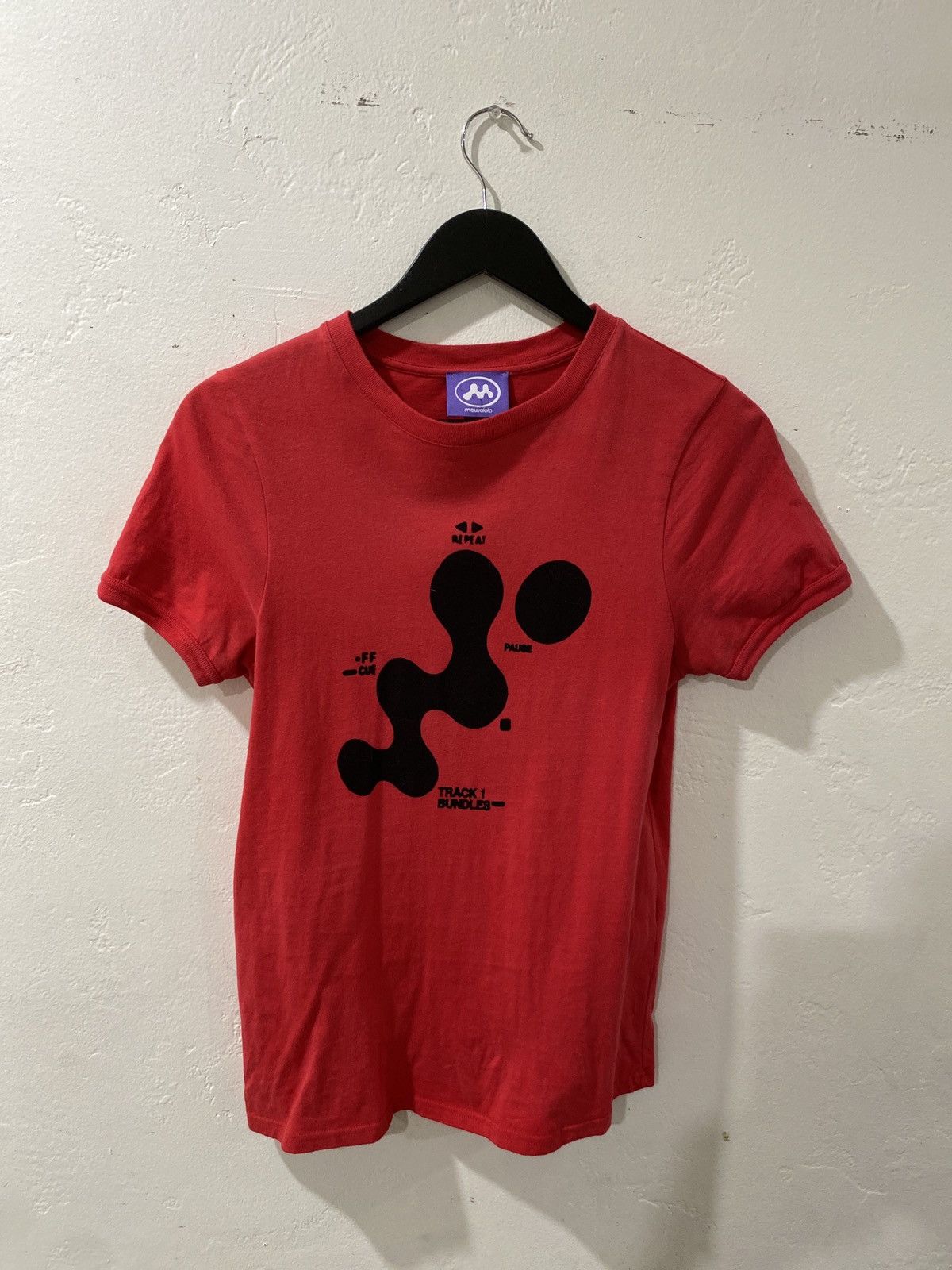 image of Mowalola Track Tee in Red, Men's (Size Small)