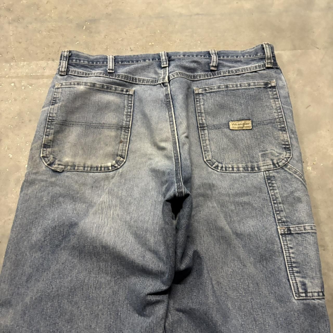 Japanese Brand × Vintage Crazy Vintage Y2K/2000s Baggy Light Wash Skater Style Carpenter Denim Jeans! Size US 36 / EU 52 - 7 Thumbnail