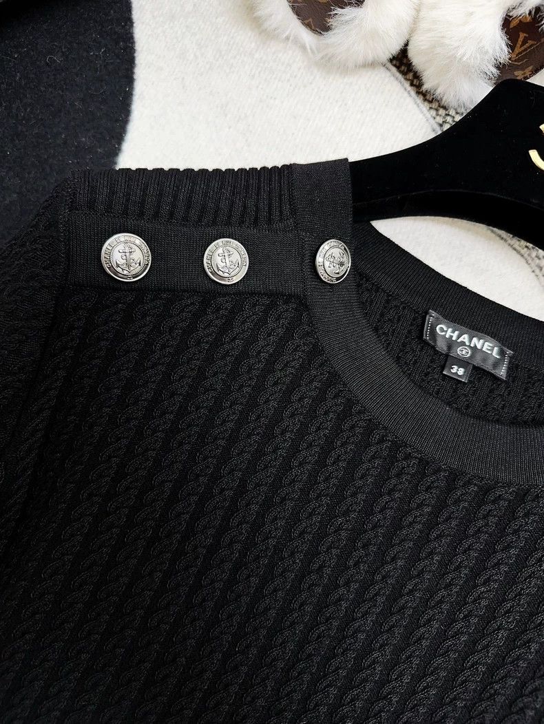 Chanel Chanel Hamburger series anchor buckle black long-sleeved k Size XS / US 0-2 / IT 36-38 - 5 Thumbnail