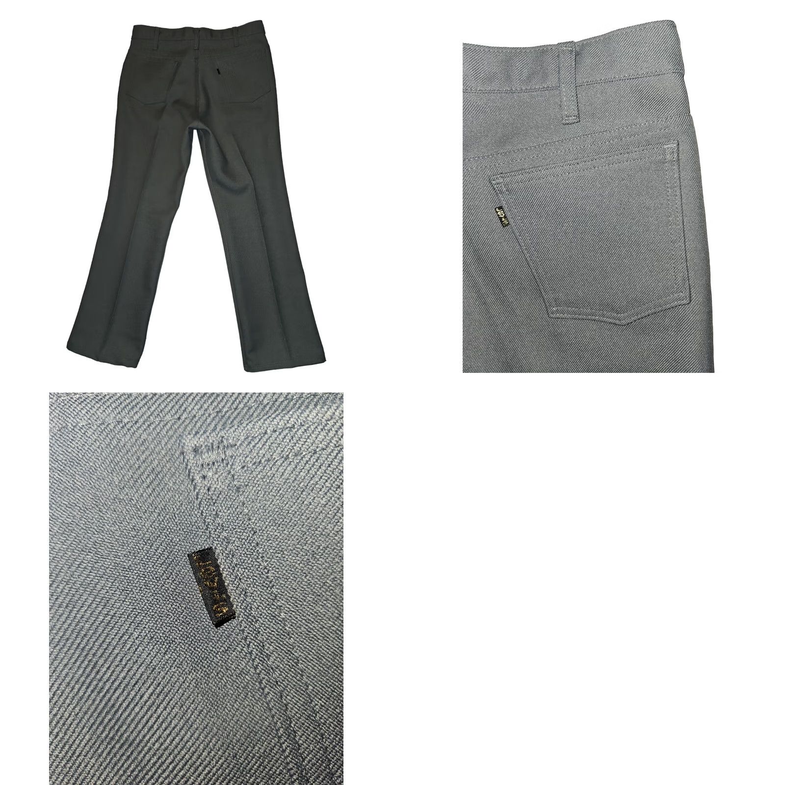 Levi's VINTAGE Levi's Polyester Pants Men 34x30 Gray Black Tab Creased Classic Casual 80s 90s USA Mens Size US 34 / EU 50 - 8 Thumbnail