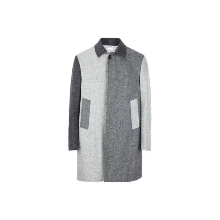 Thom Browne Thom Browne Color Block Wool Mid-Length Coat Size US S / EU 44-46 / 1 - 1 Thumbnail