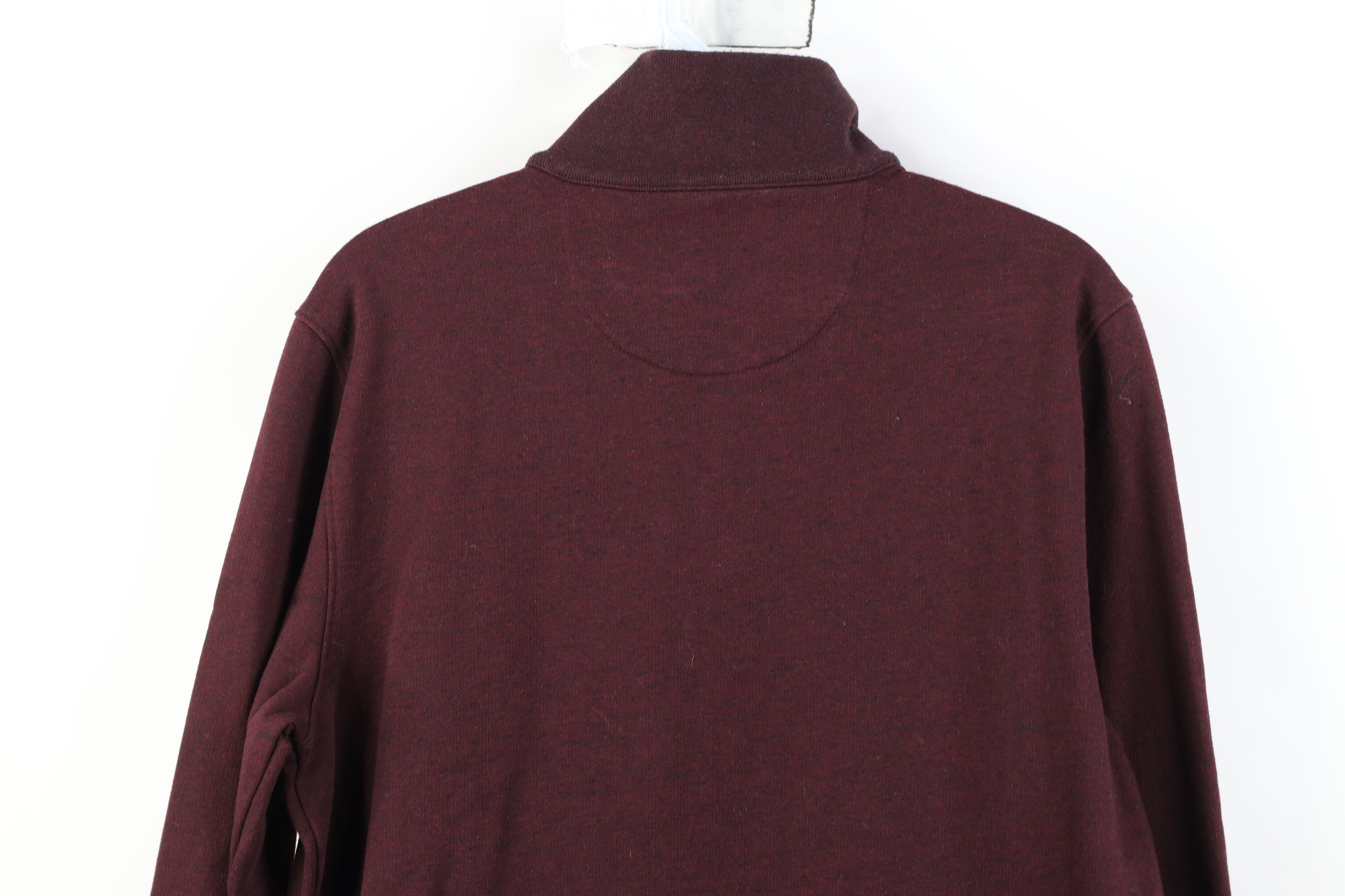 UNTUCKit Untuckit Heavyweight 1/4 Half Zip Pullover Sweater Maroon Size US S / EU 44-46 / 1 - 13 Thumbnail
