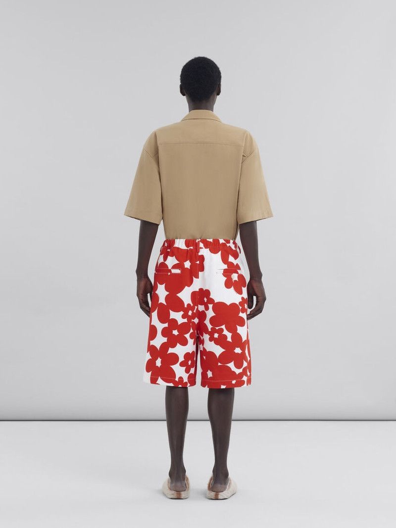 Marni o1f1d3z0326 Bermuda Shorts in White/Red Size US 34 / EU 50 - 3 Thumbnail